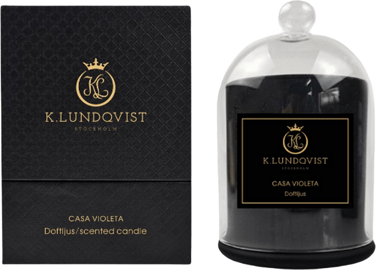 K. Lundqvist Doftljus Med Glaskupa Casa Violeta