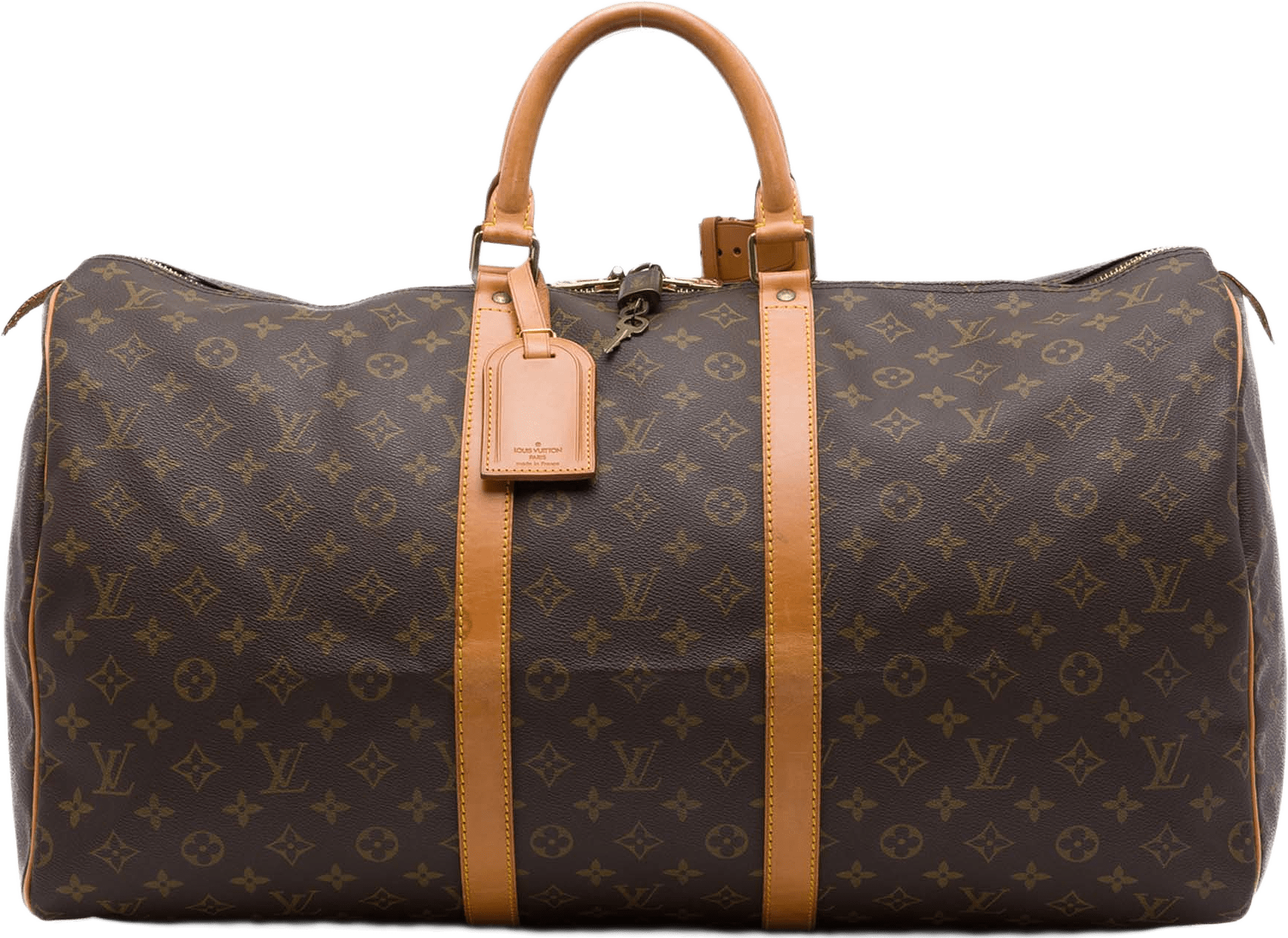Louis Vuitton Monogram Keepall 55, från Luxclusif, i färgen brun.