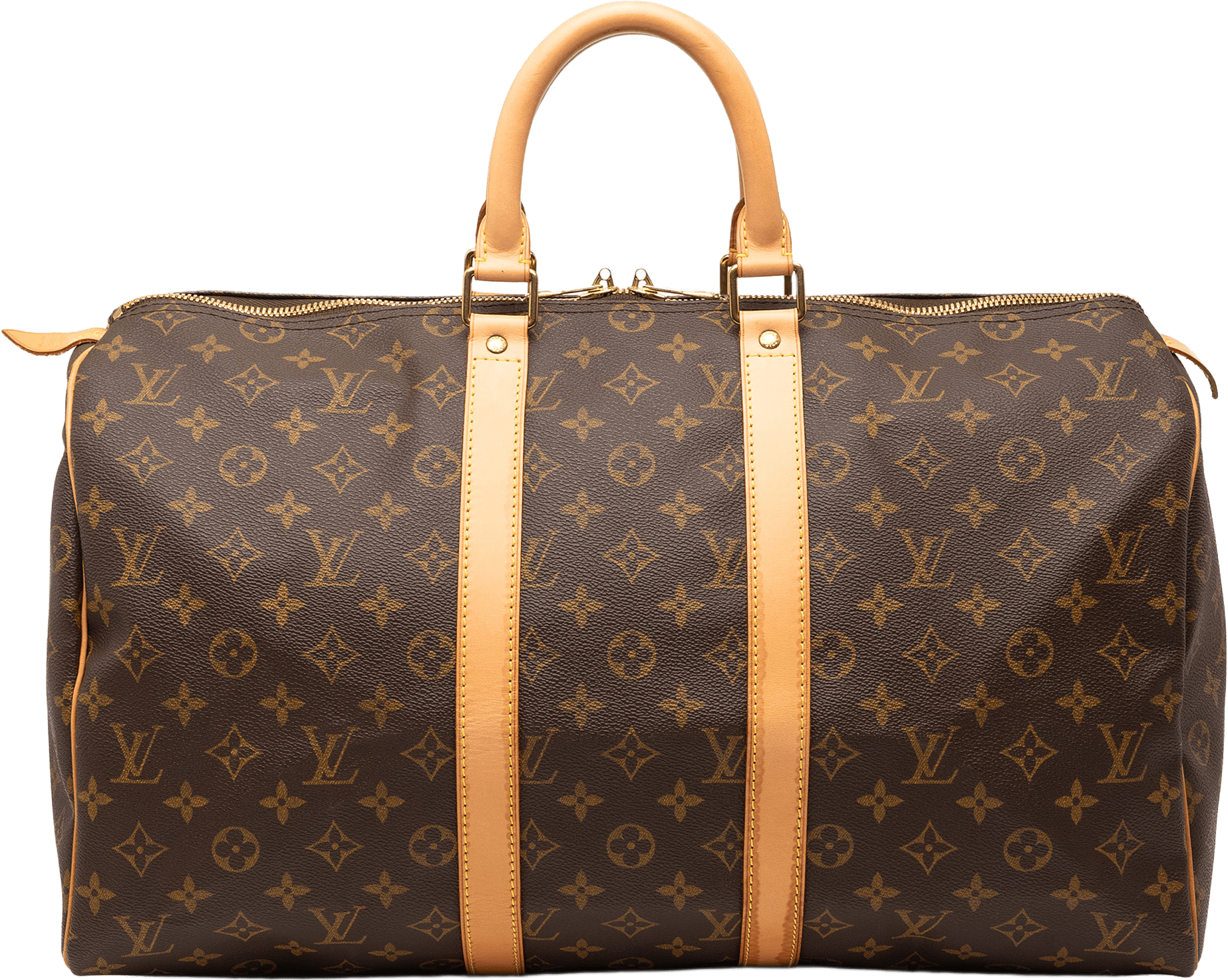 Louis Vuitton Monogram Keepall 45, från Luxclusif, i färgen brown.
