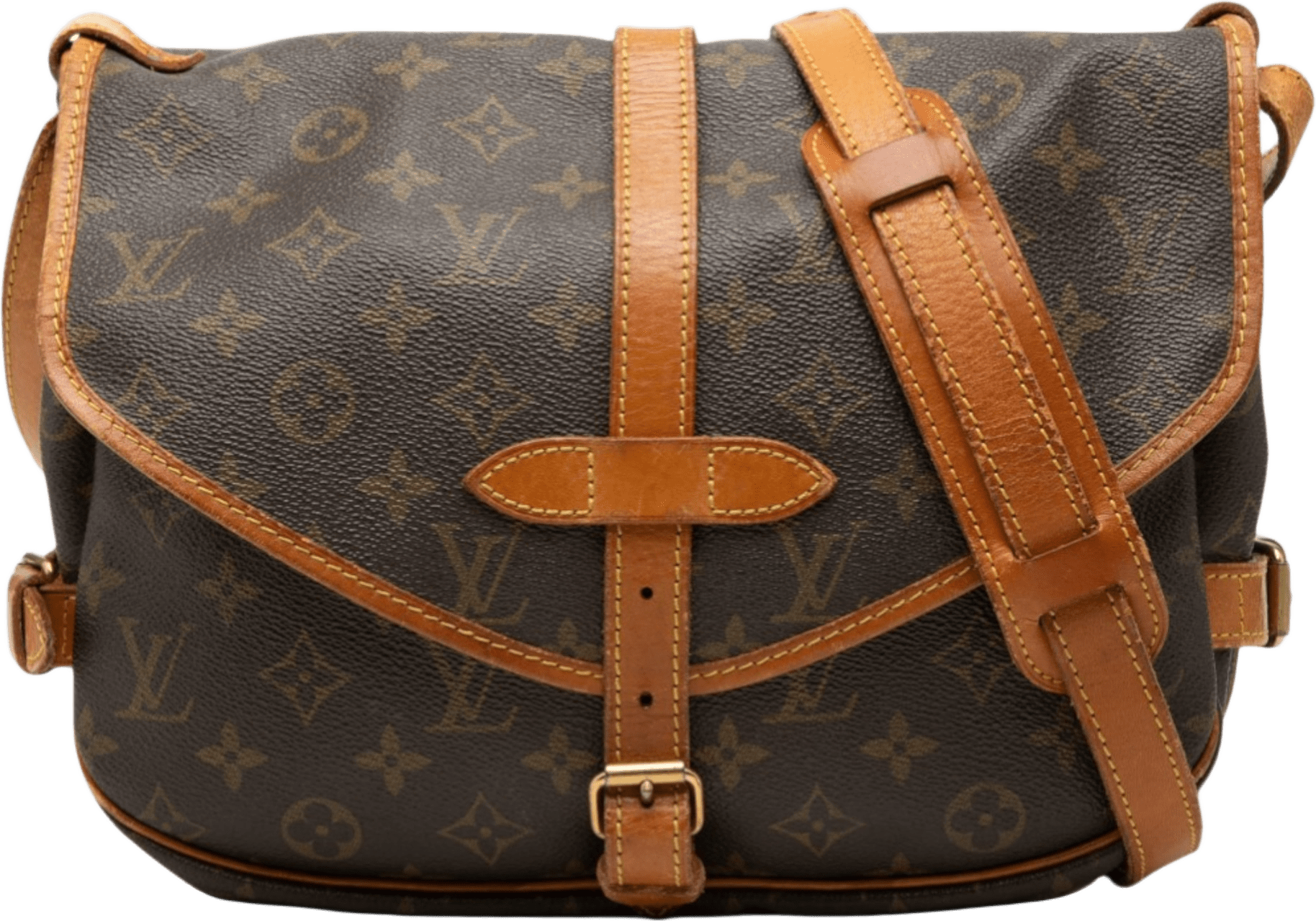 Louis Vuitton Monogram Saumur 25, från Luxclusif, i färgen brown.