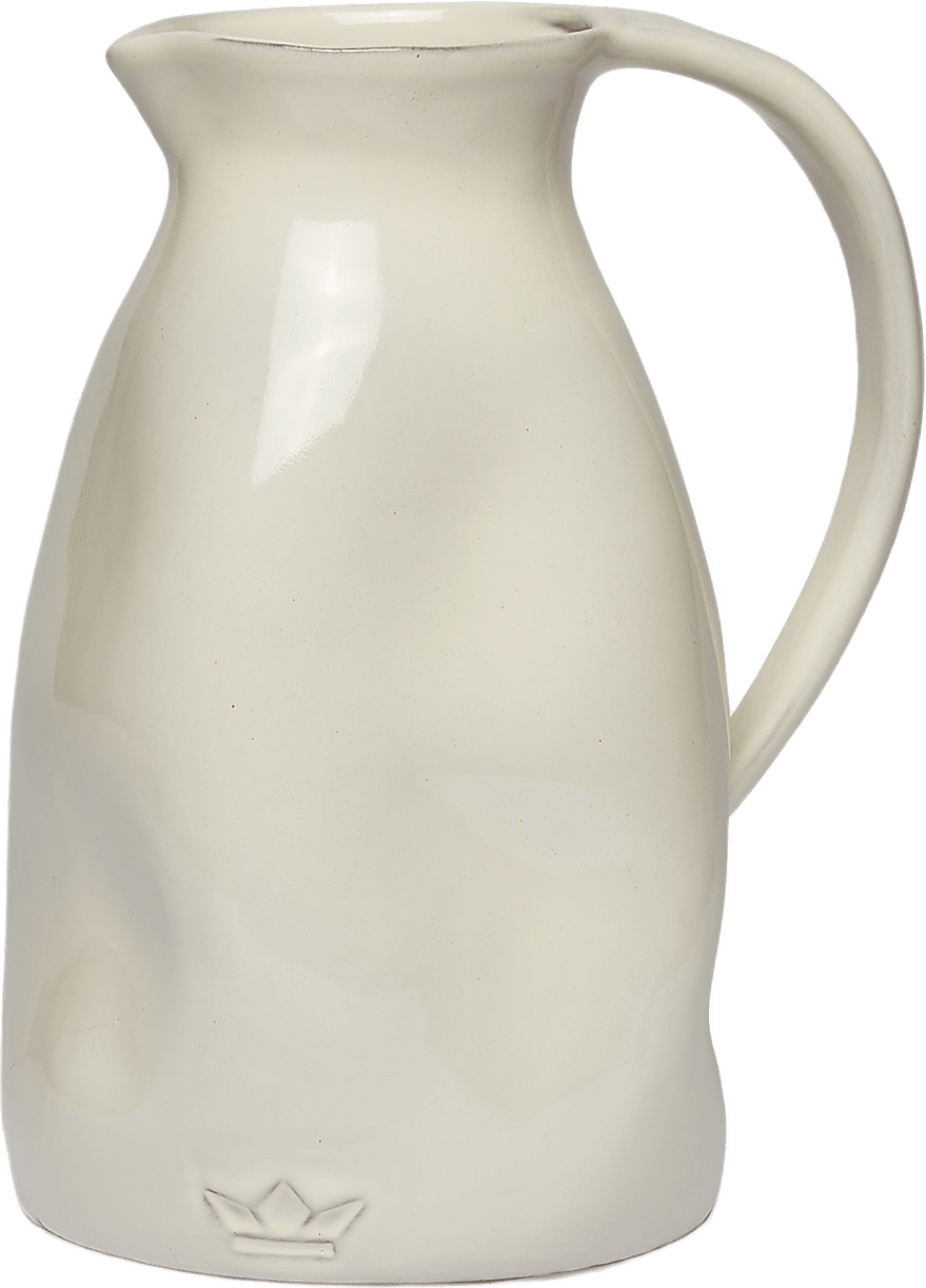 Bucklig Kanna Vit 24x13.5cm Vit, från Dutchdeluxes, i färgen white.