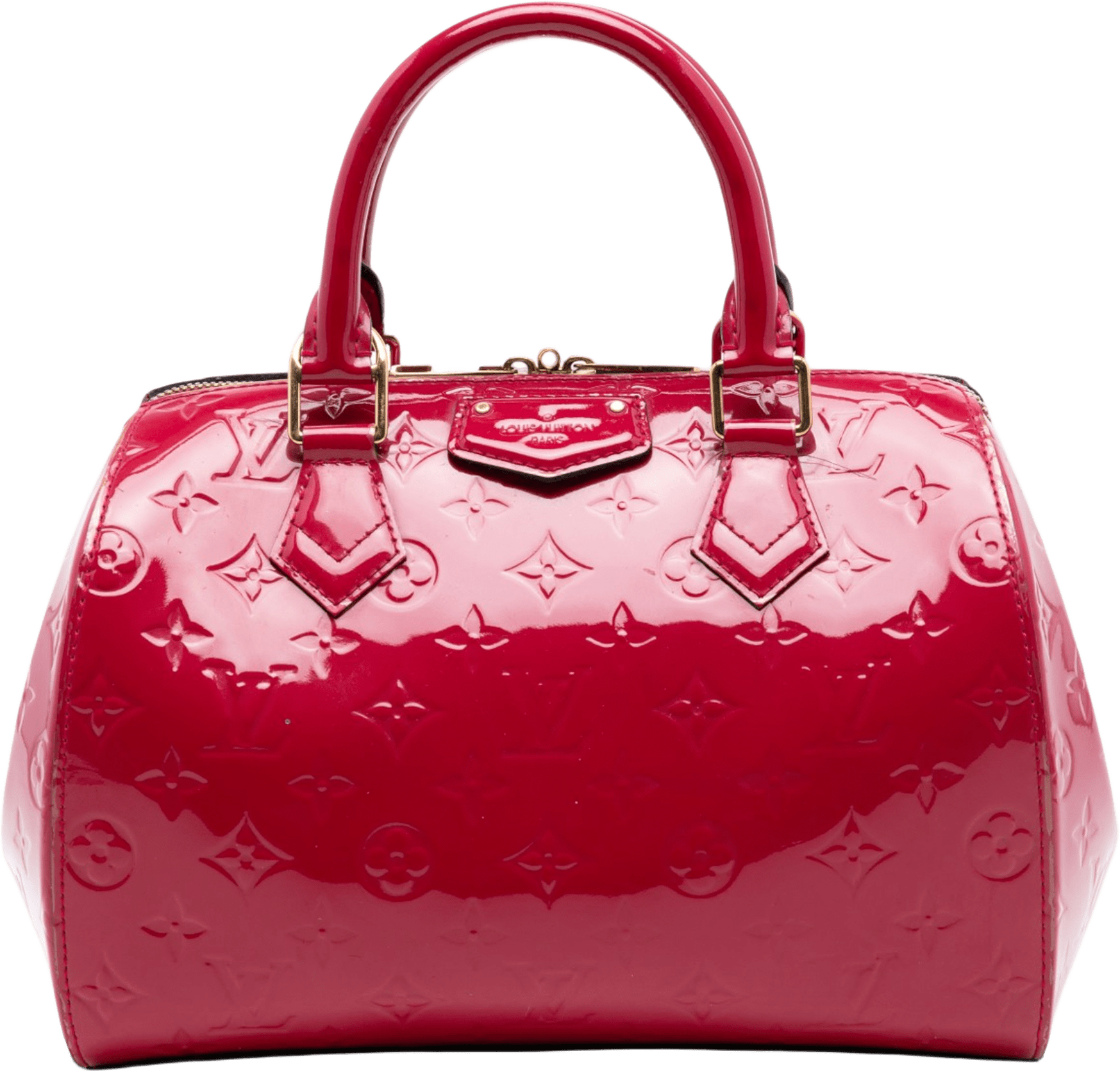 Louis Vuitton Monogram Vernis Montana, från Luxclusif, i färgen red.