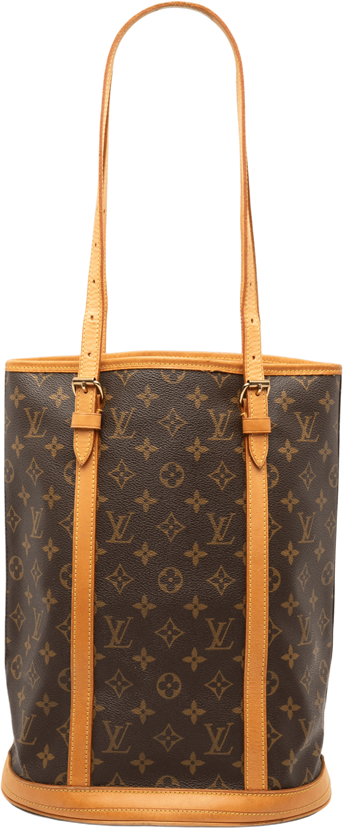 Louis Vuitton Monogram Bucket Gm, från Luxclusif, i färgen brown.