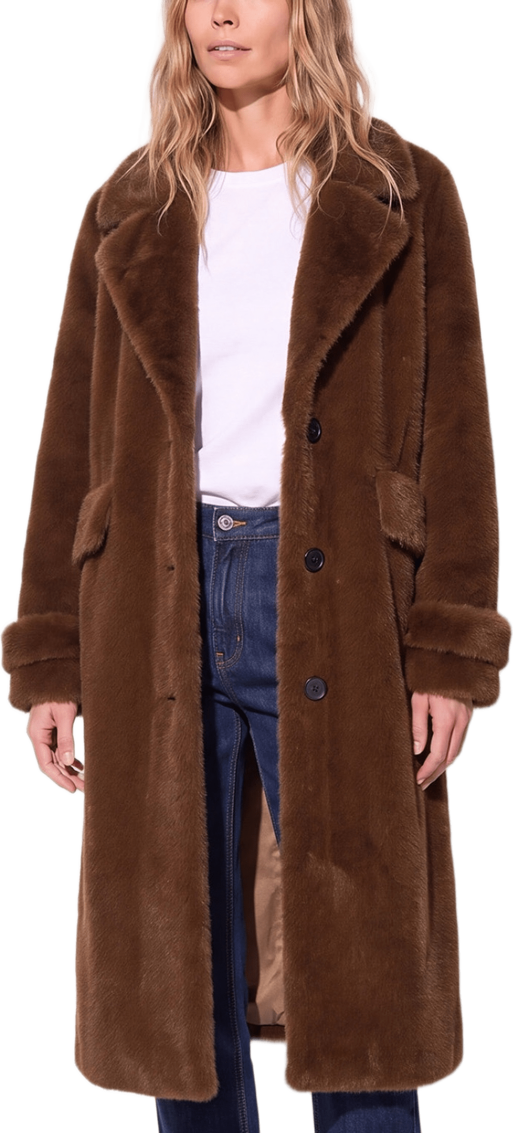 Charlene Coat, från ROCKANDBLUE, i färgen pinecone brown.
