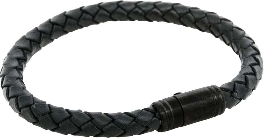 Liam | Läderarmband, från by BILLGREN, i färgen svart/svart.