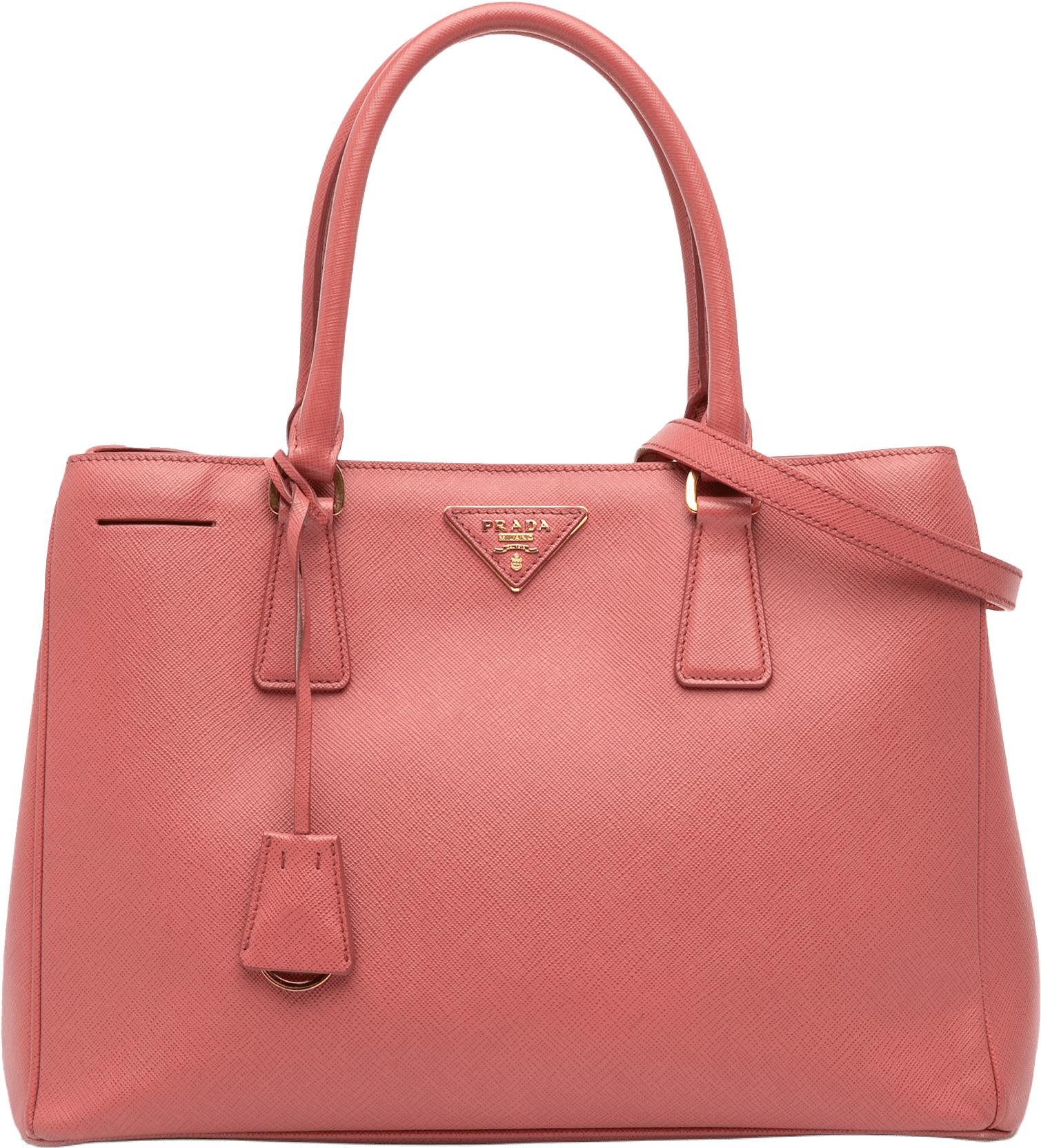 Prada Medium Saffiano Lux Galleria Satchel, från Luxclusif, i färgen blush.