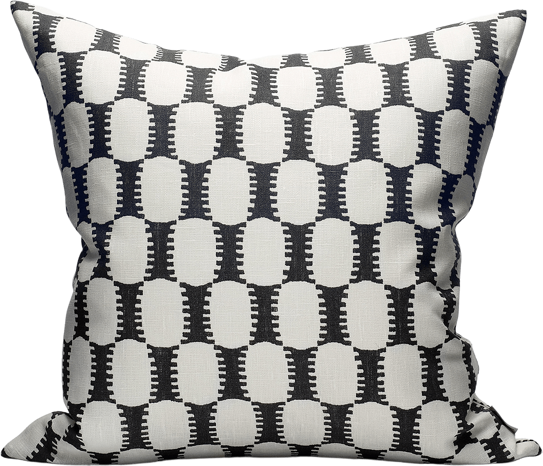 Cushion Cover Capri 50x50cm, från Littlephant, i färgen ivory / black.