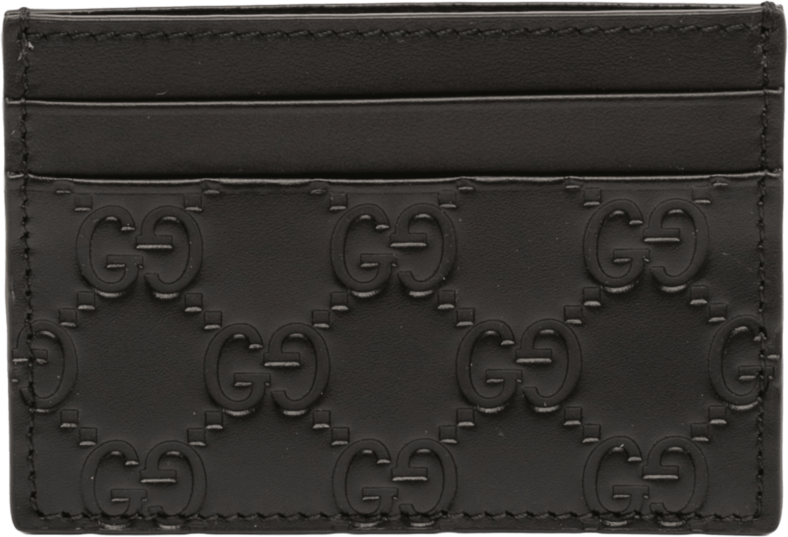 Gucci Guccissima Card Holder, från Luxclusif, i färgen black.