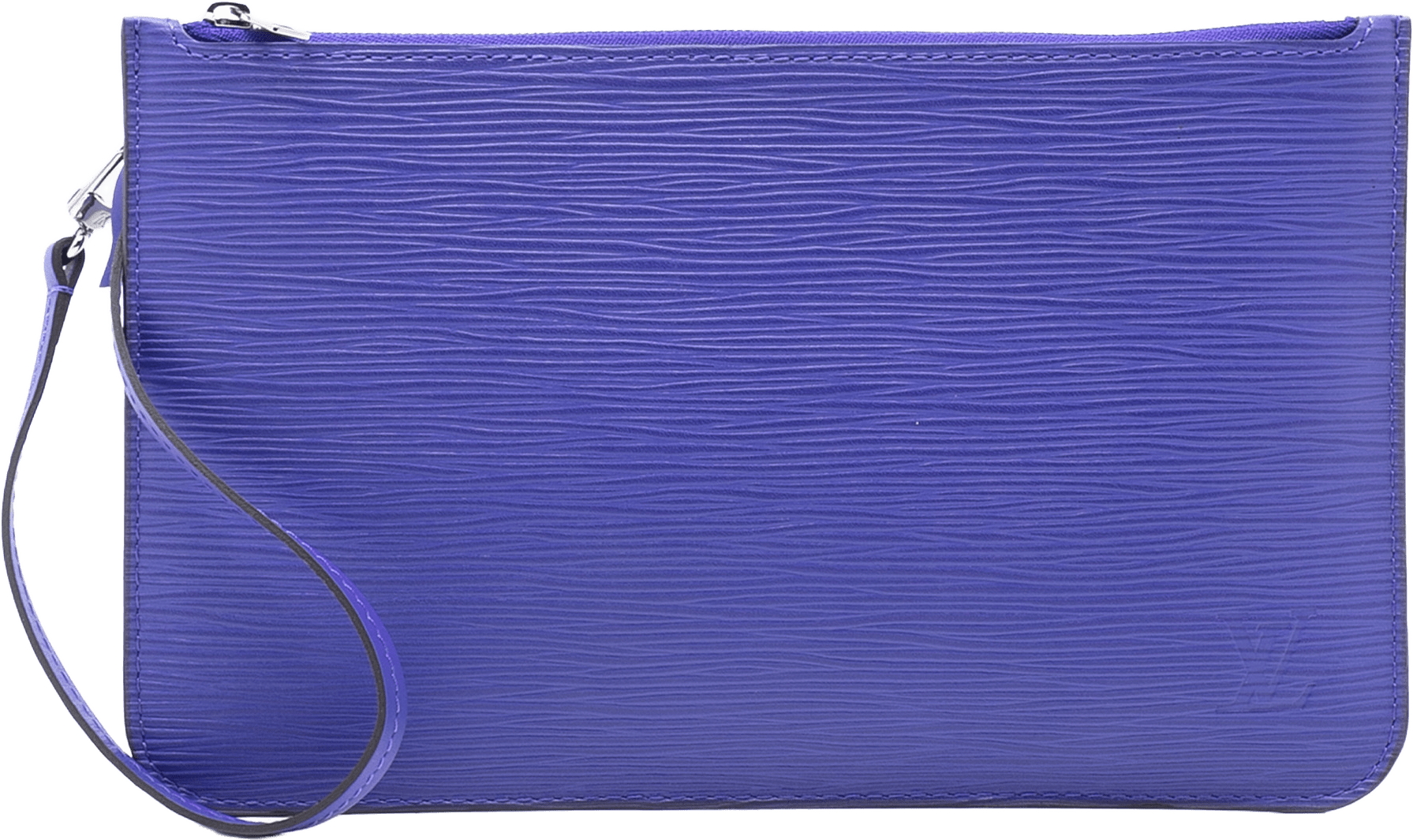 Louis Vuitton Epi Neverfull Pouch, från Luxclusif, i färgen purple.