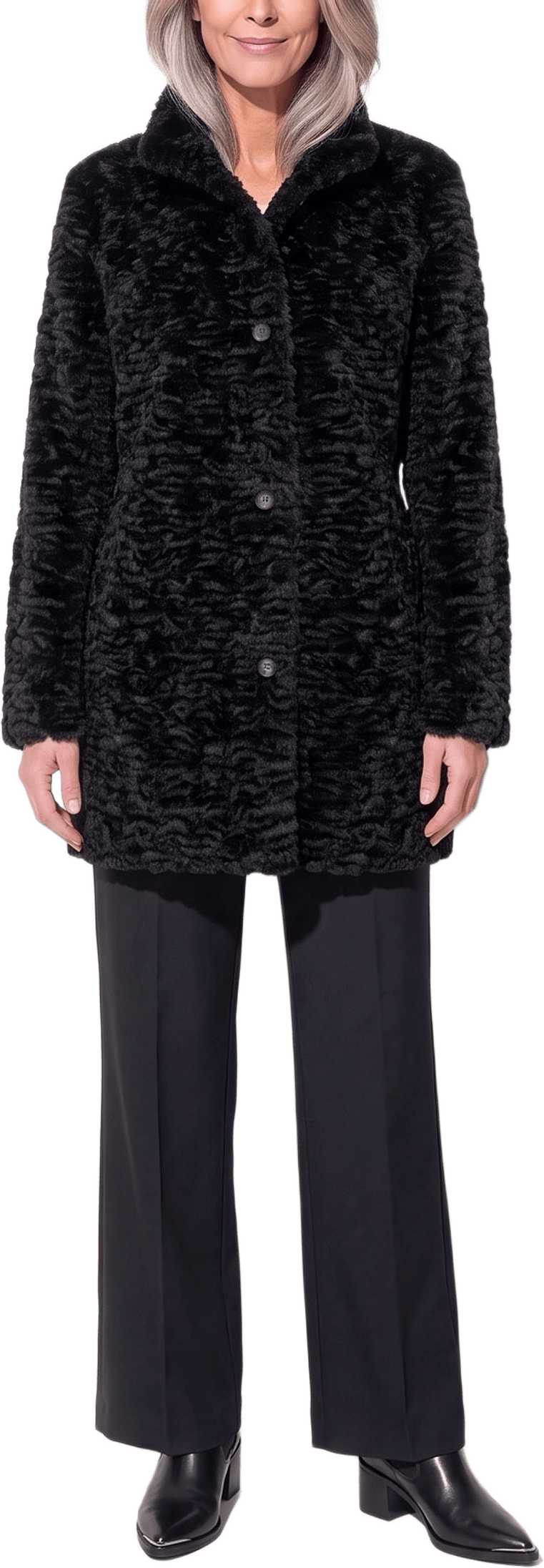 Marcy Coat, från Saki, i färgen black.