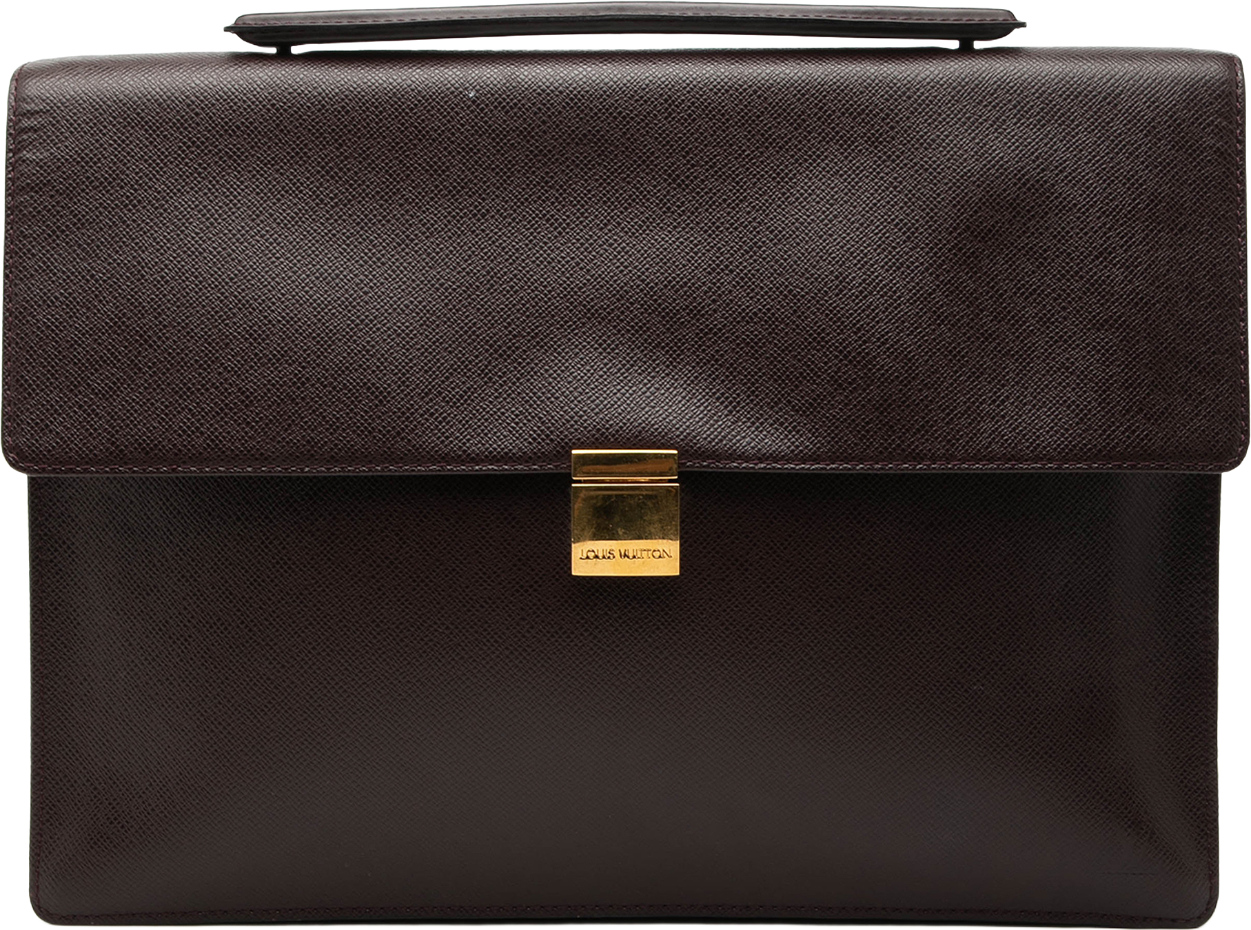 Louis Vuitton Taiga Porte Documents Angara, från Luxclusif, i färgen dark brown.