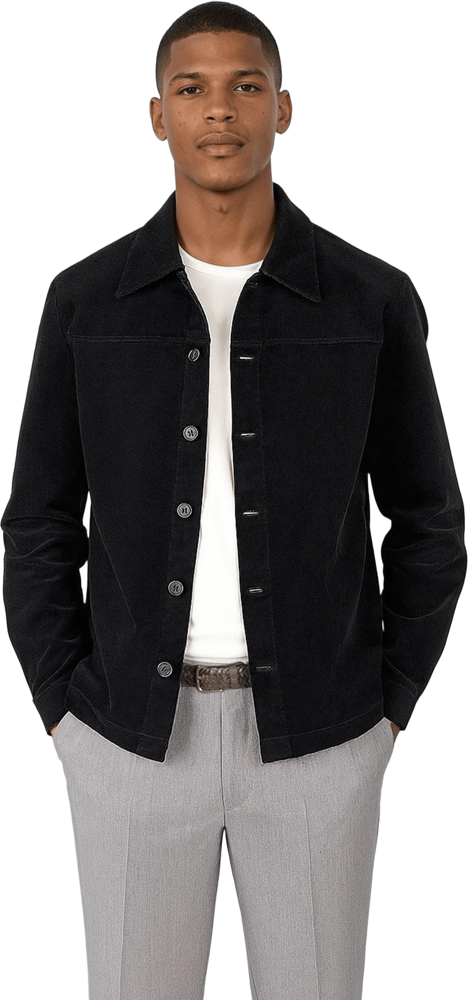 Dylan Cord Overshirt 3.0, från Ciszere, i färgen black.
