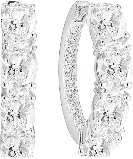 Earring Ellisse Creolo, från Sif Jakobs Jewellery, i färgen silver.