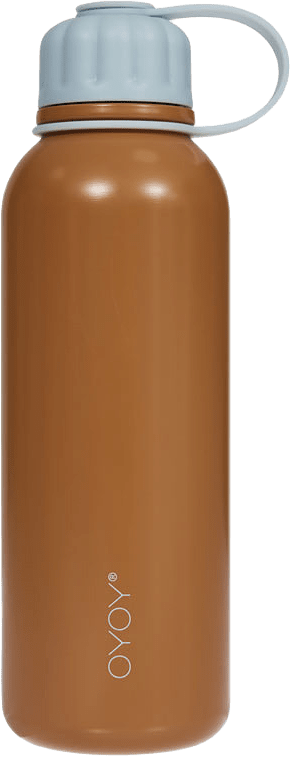 Pullo Bottle, från OYOY Living, i färgen caramel/iceblue.