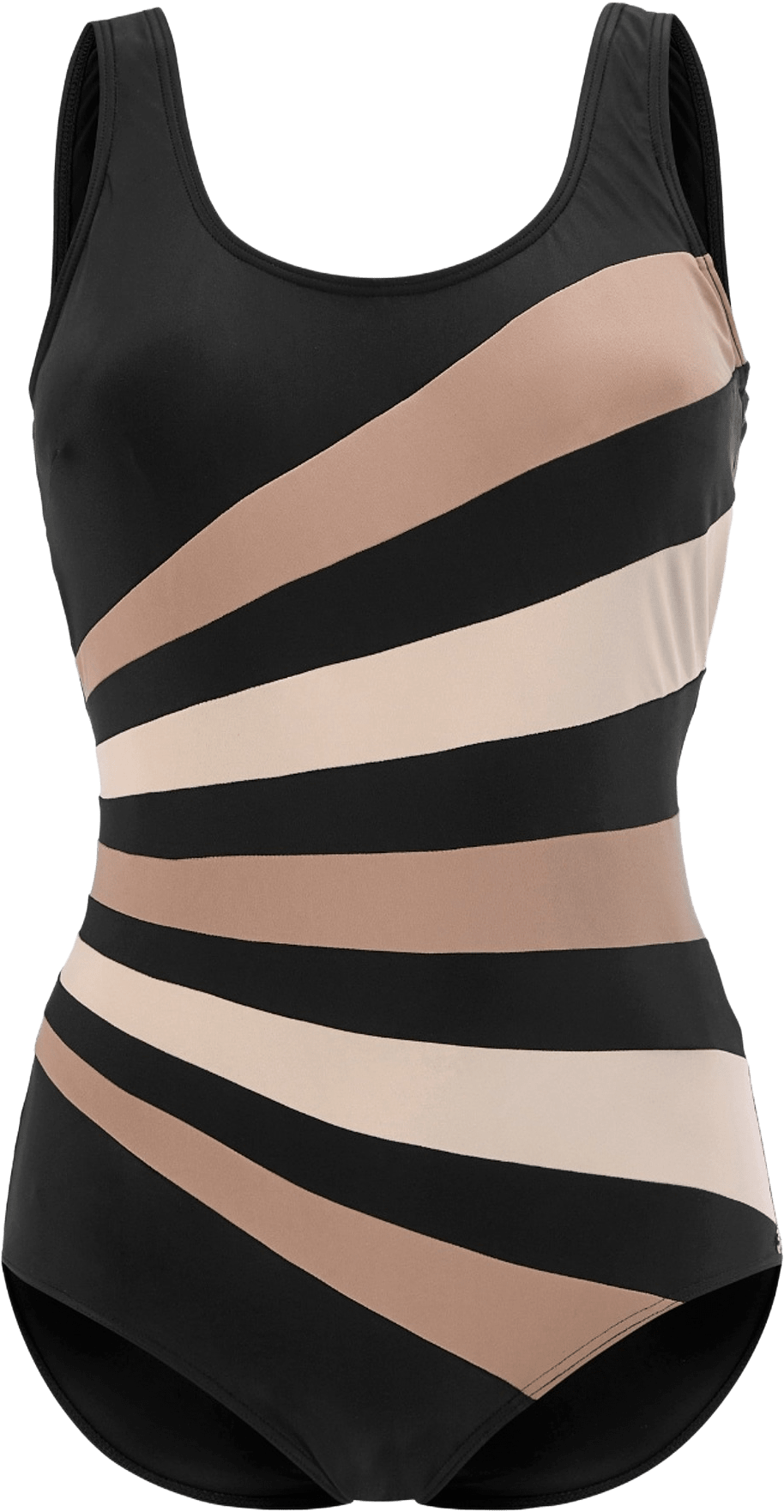 Action Baddräkt, från Swegmark, i färgen black/nougat/beige.
