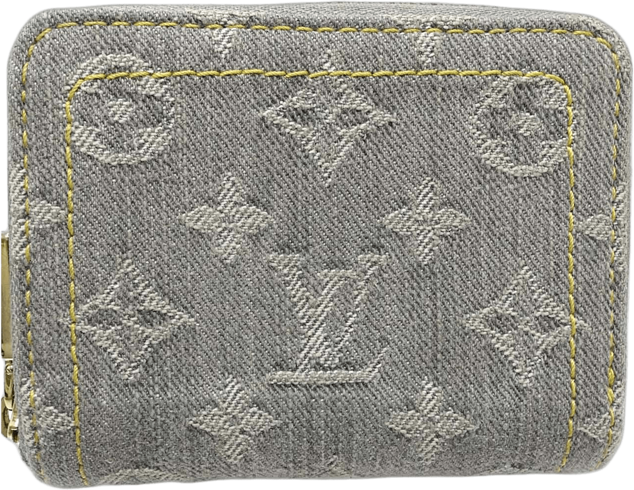 Louis Vuitton Monogram Denim Zippy Coin Purse, från Luxclusif, i färgen gray.