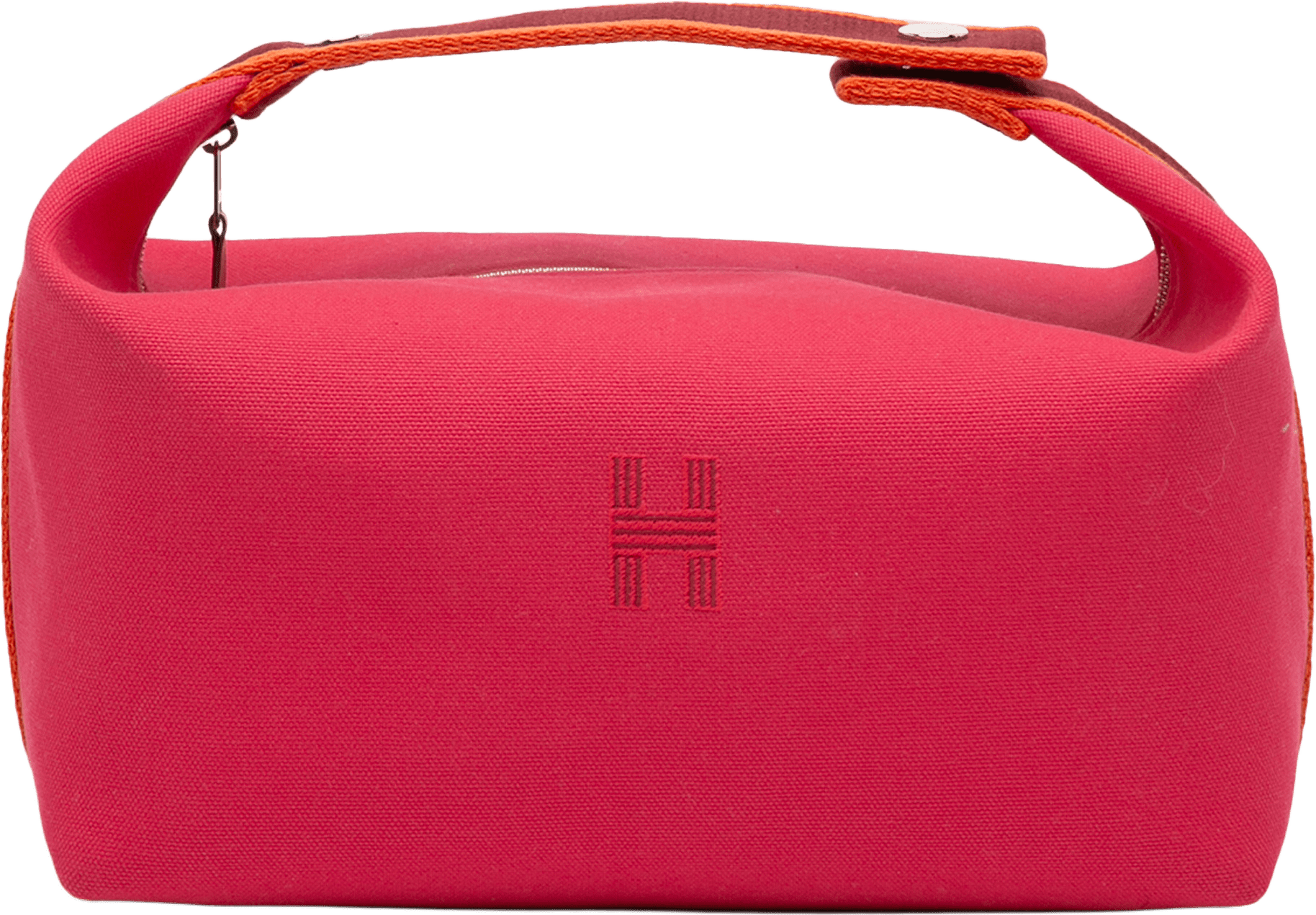 Hermès Large Toile Bride A Brac Case, från Luxclusif, i färgen dark pink.