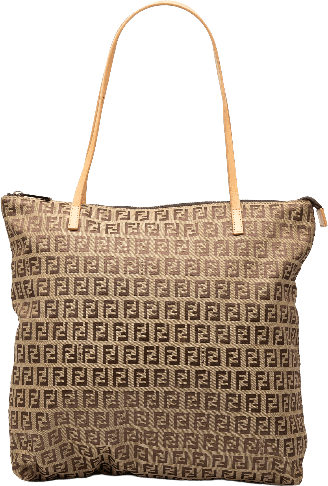 Fendi Zucchino Canvas Tote, från Luxclusif, i färgen light brown.
