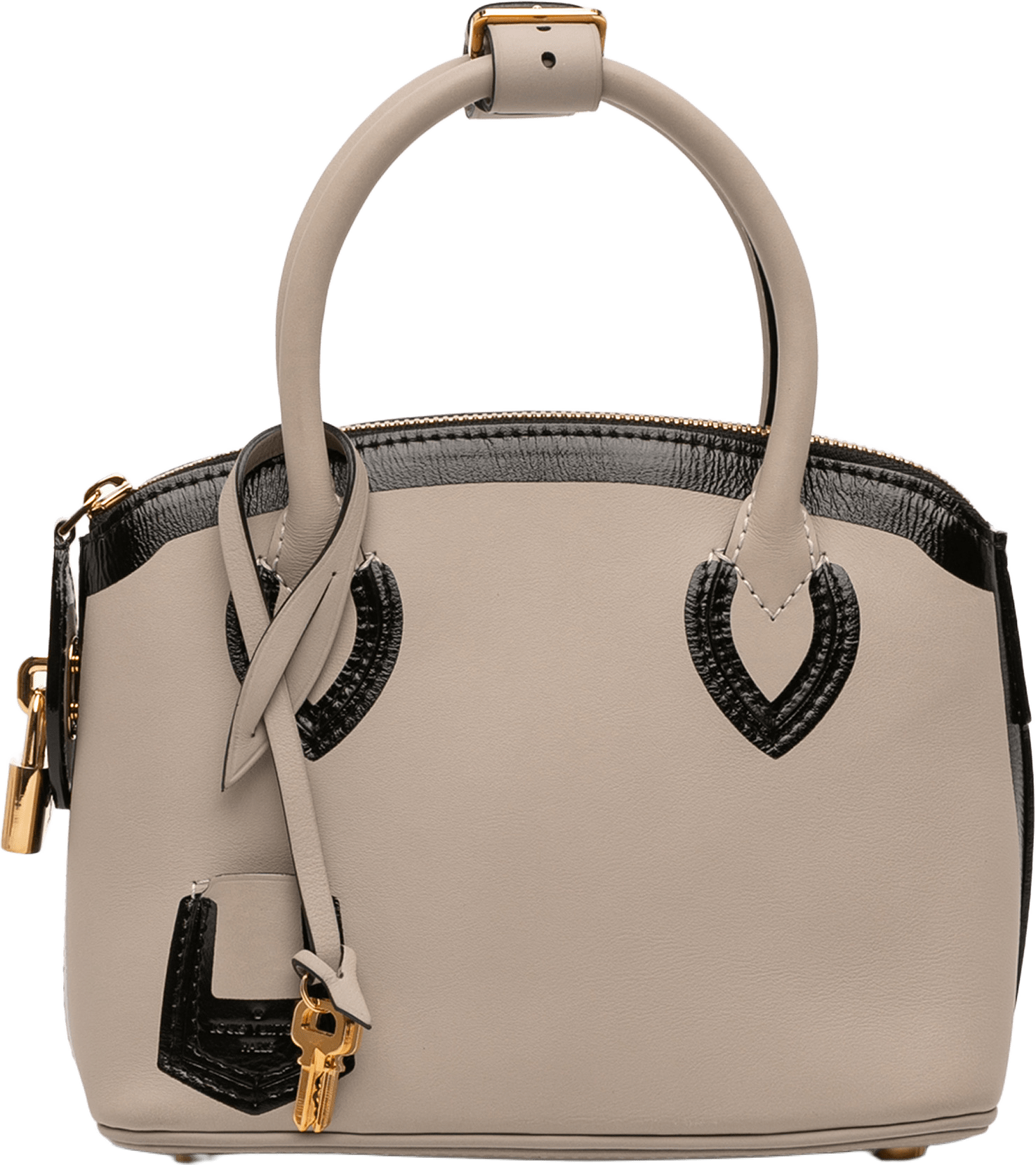 Louis Vuitton Cuir Obsession Lockit Bb, från Luxclusif, i färgen gray.