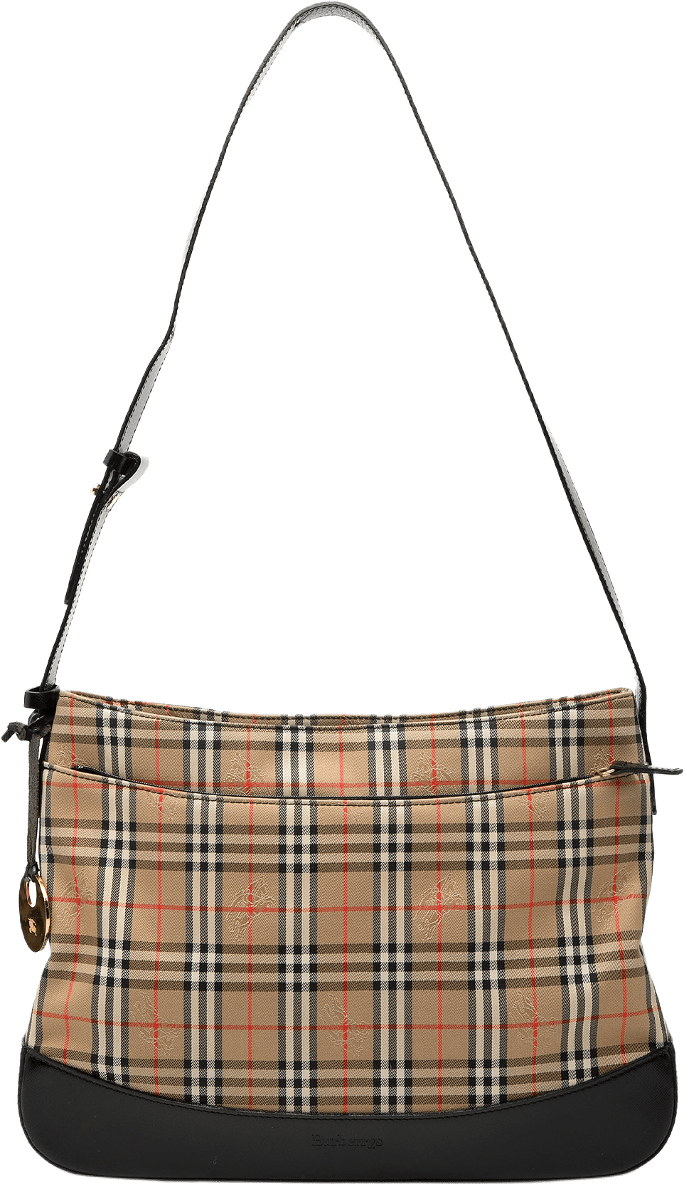 Burberry Haymarket Check Canvas Shoulder Bag, från Luxclusif, i färgen beige.