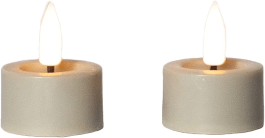 Luna Led Värmeljus 2 St, från Led Nordic, i färgen grey.