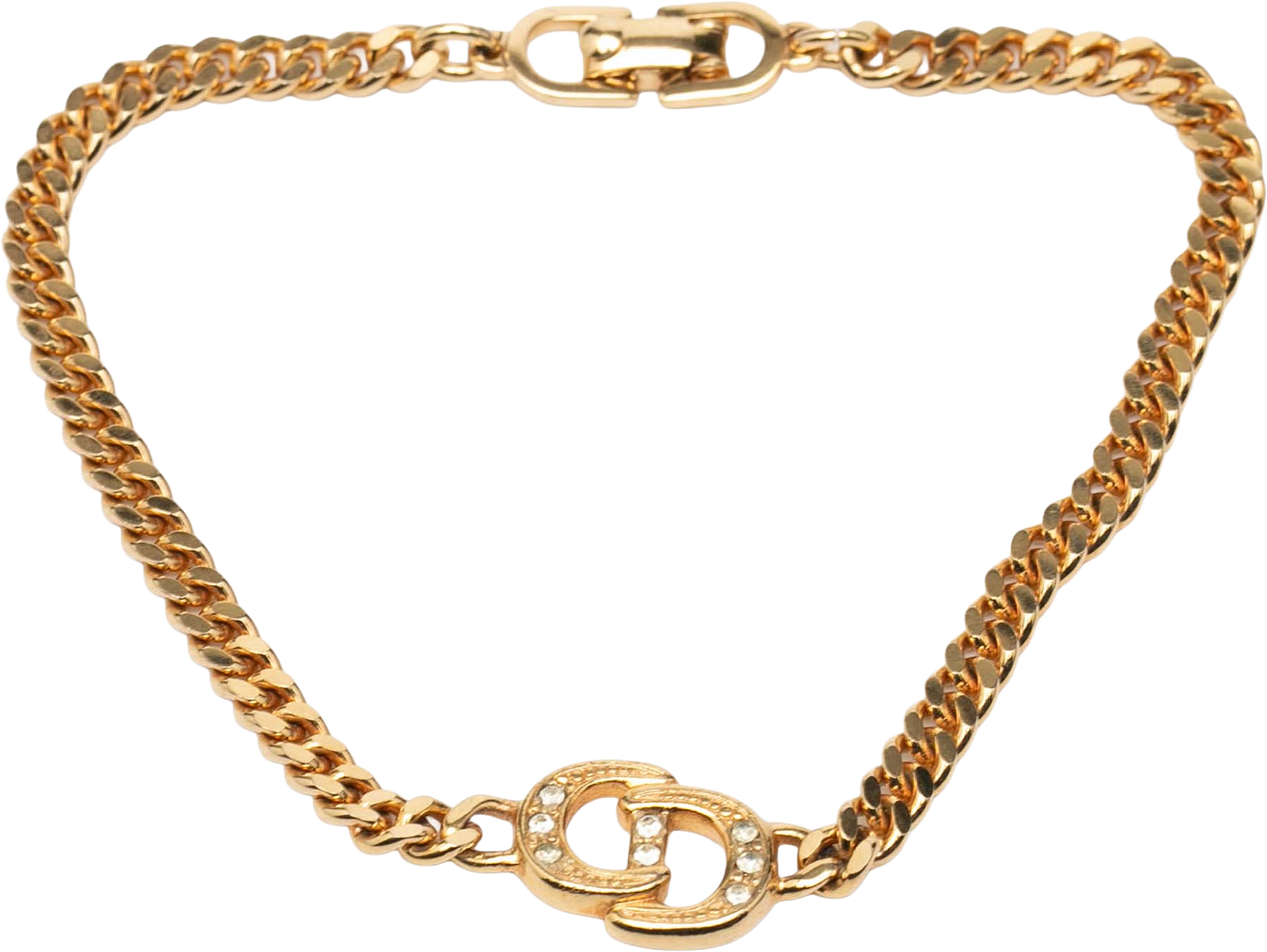 Dior Gold Plated Cd Logo Chain Bracelet, från Luxclusif, i färgen gold.