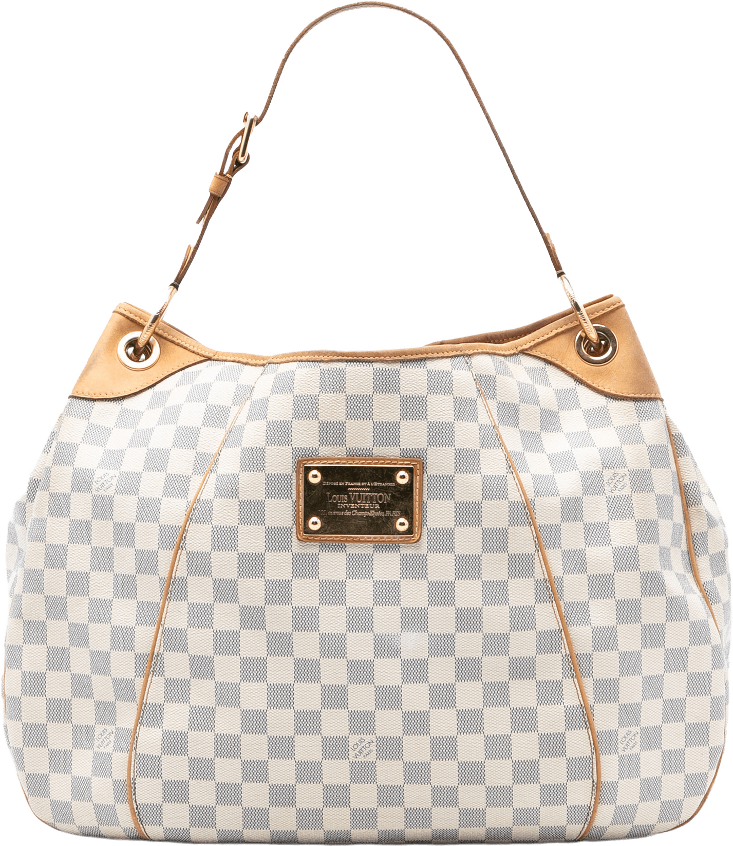 Louis Vuitton Damier Azur Galliera Gm, från Luxclusif, i färgen white.