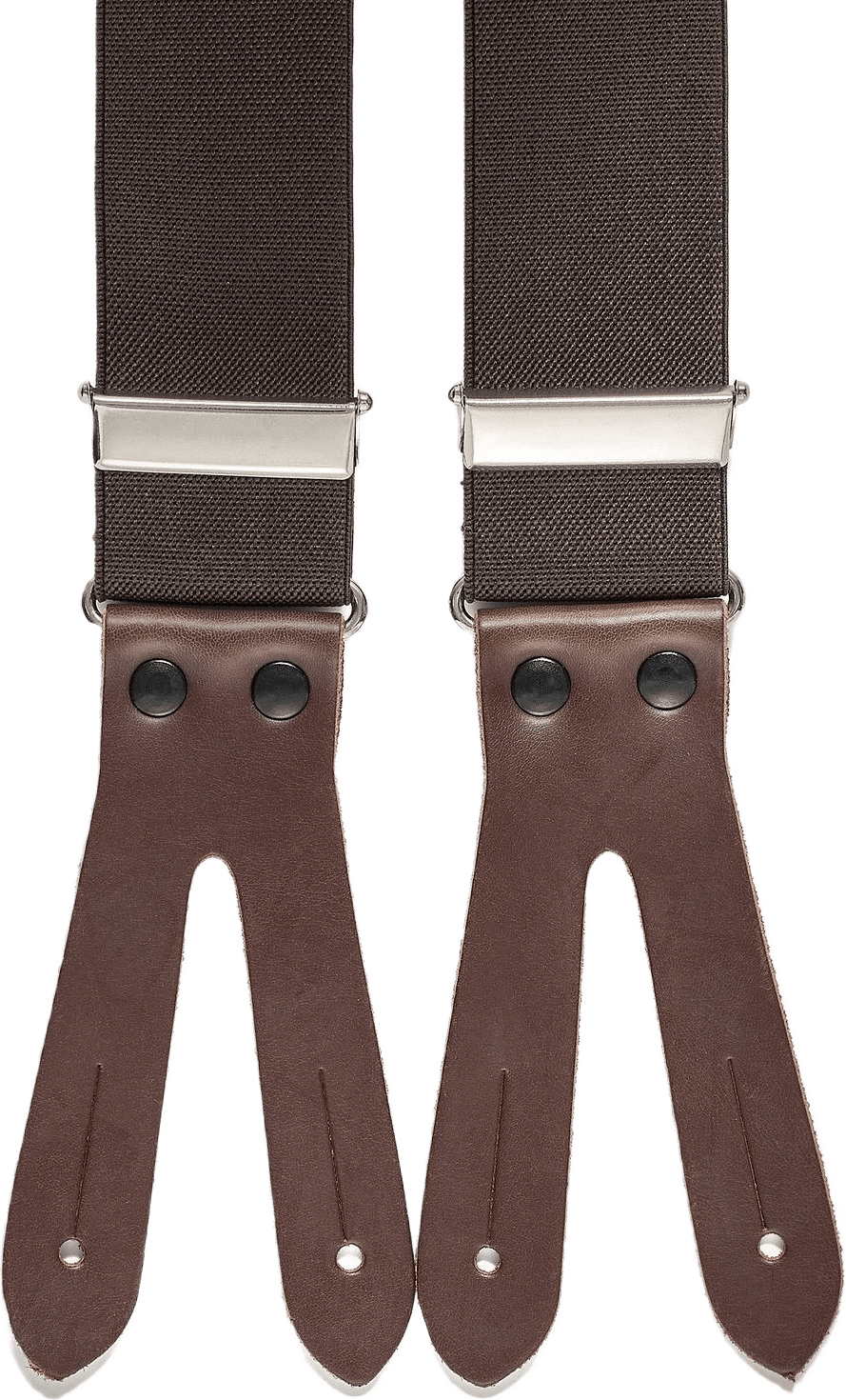 Leather Suspenders Solid