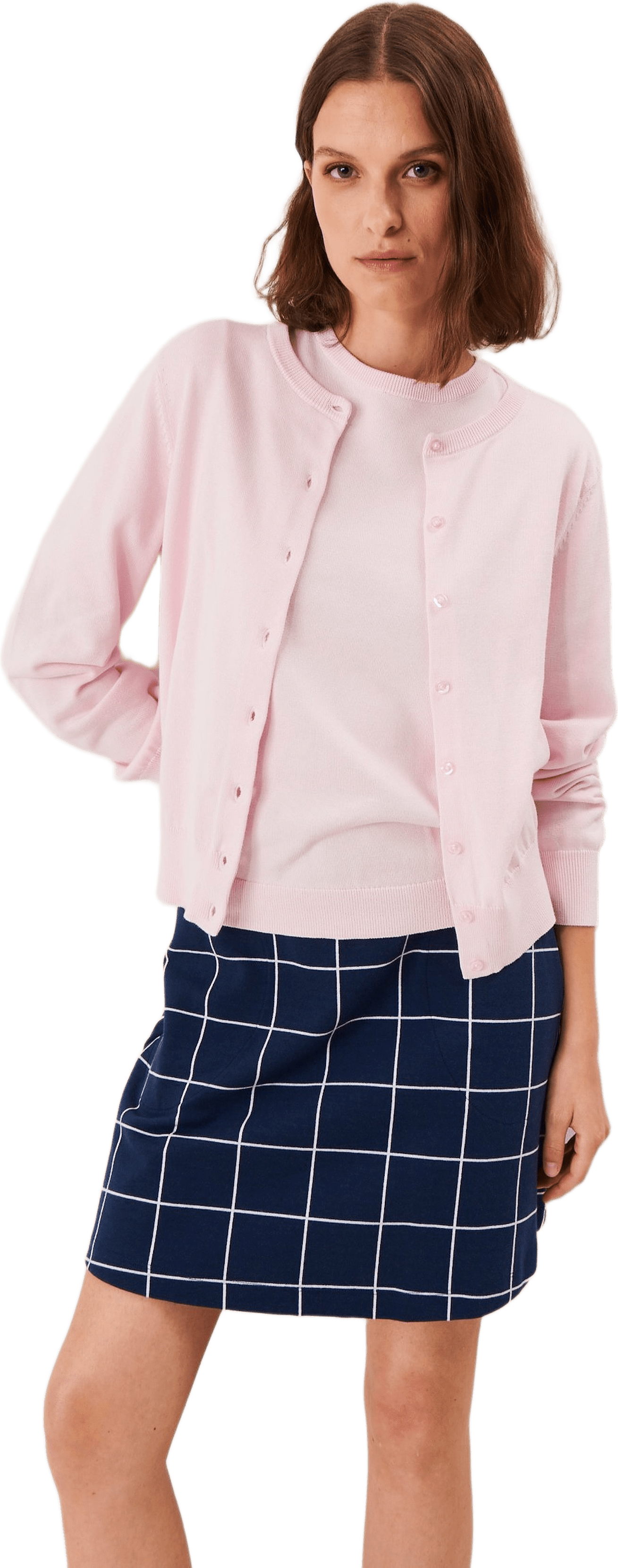 Solange Cardigan, från Jumperfabriken, i färgen light pink.