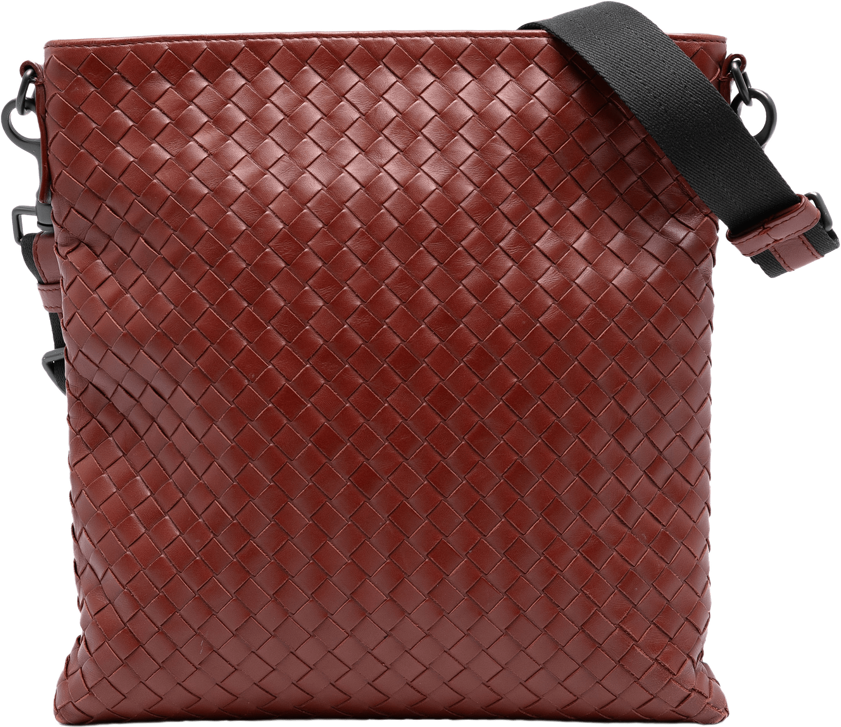 Bottega Veneta Nappa Intrecciato Crossbody, från Luxclusif, i färgen brick.