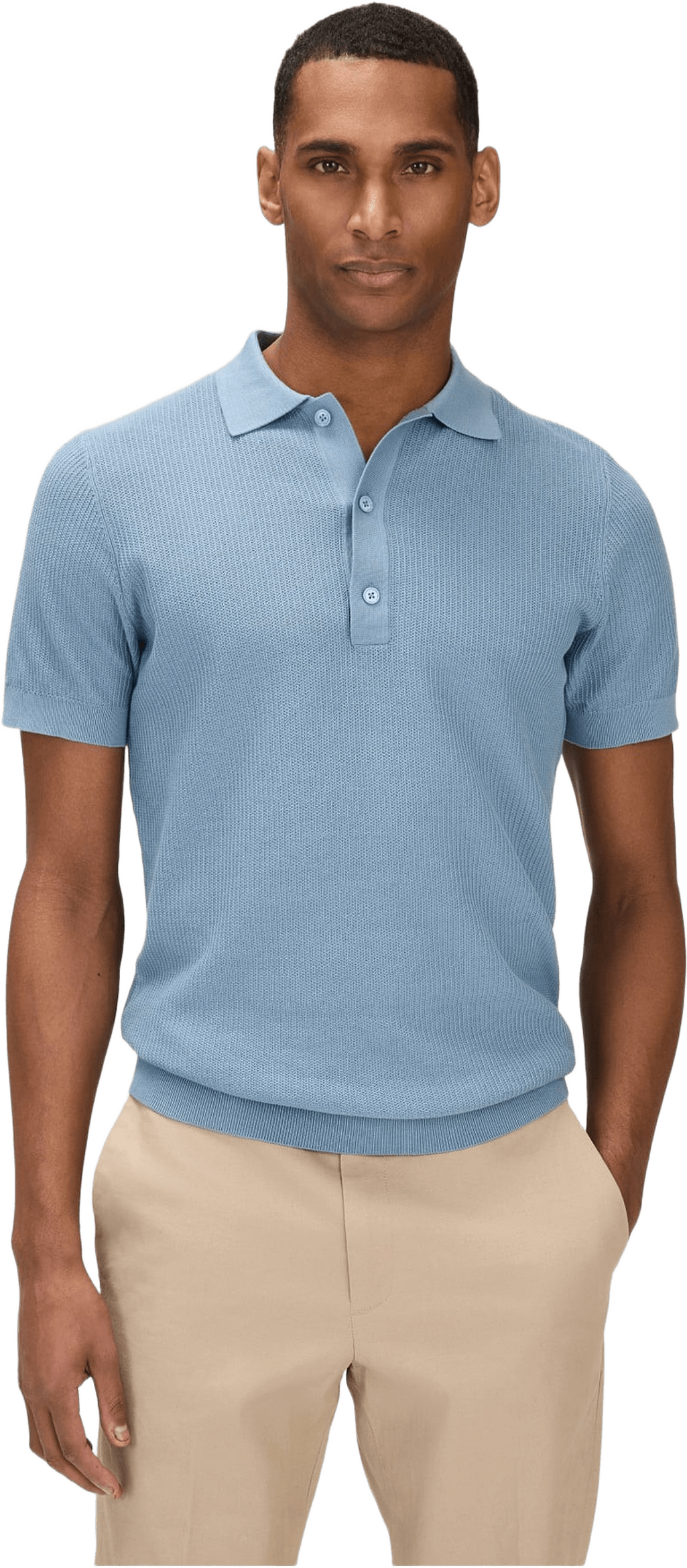 Cotton S/s Sweater (sammy), från John Henric, i färgen blue.