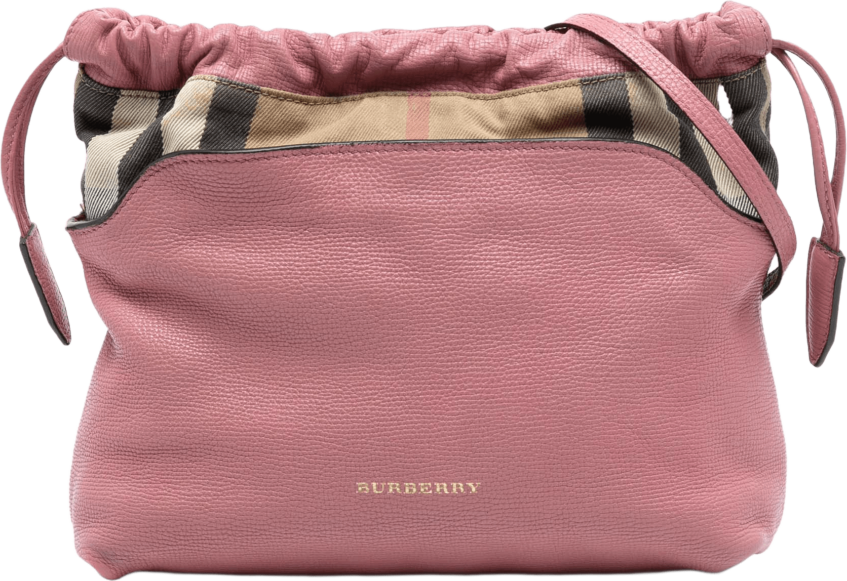 Burberry House Check Canvas And Calfskin Little Crush Crossbody, från Luxclusif, i färgen pink.