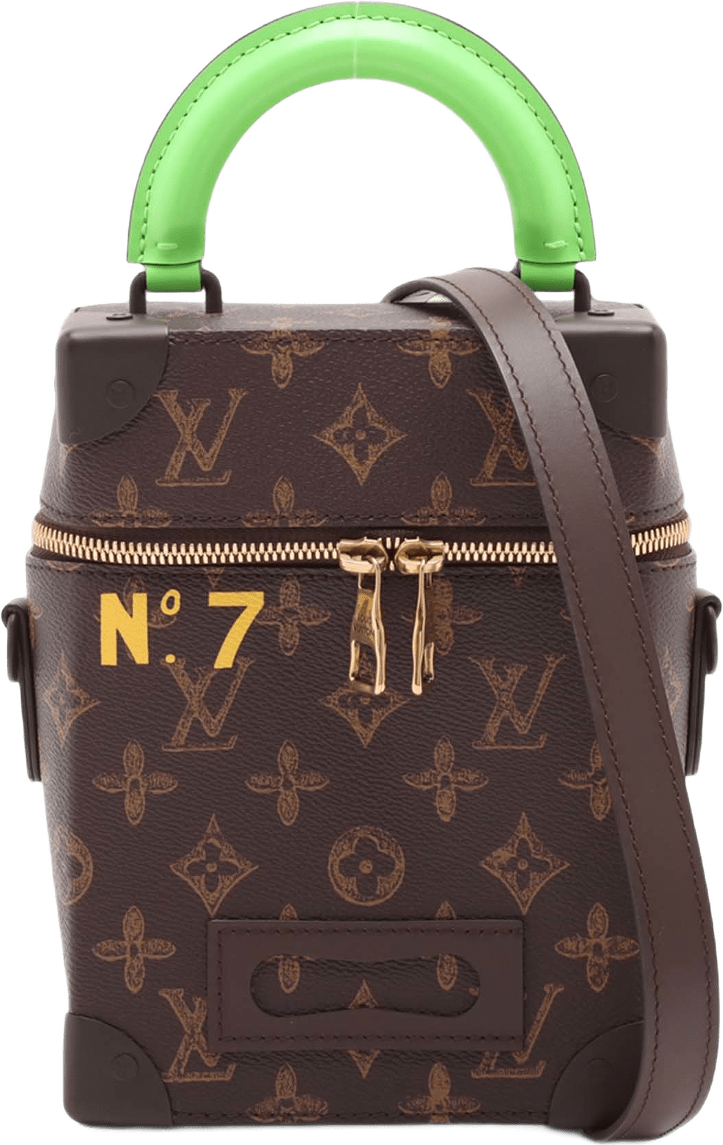 Louis Vuitton Monogram No7 Vertical Box Trunk, från Luxclusif, i färgen brun.