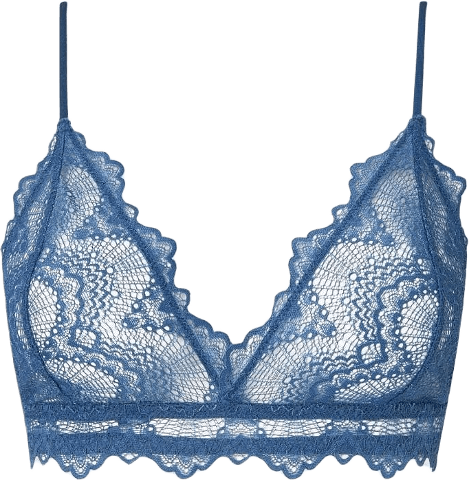 Lace Triangle Bralette, från Understatement, i färgen faded blue.