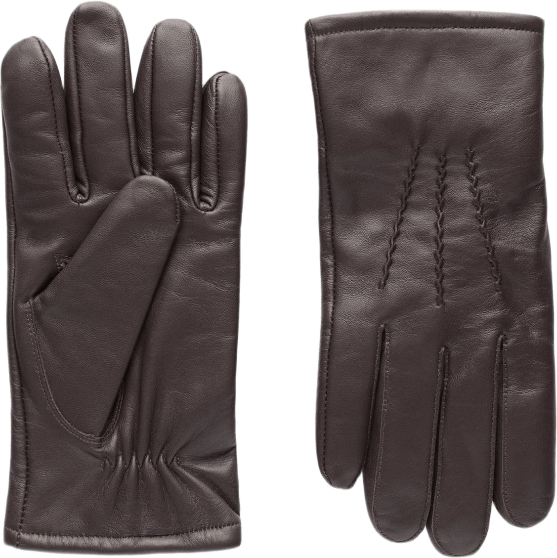 Leather Gloves W/ Touch Function (furano), från John Henric, i färgen brown.
