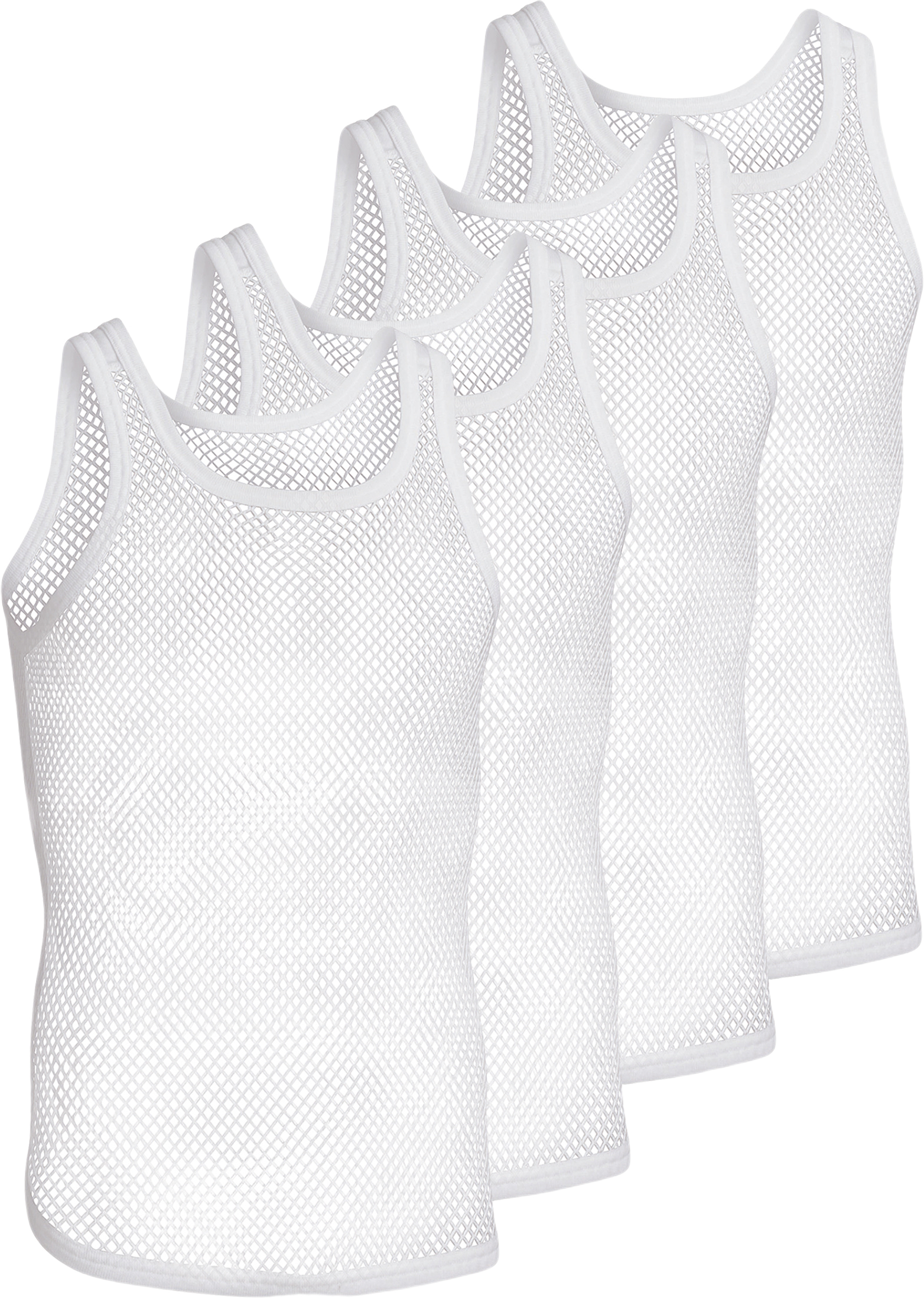 Ekologisk Bomull, Net Linne, 4-pack, Vit, från Resteröds, i färgen white.