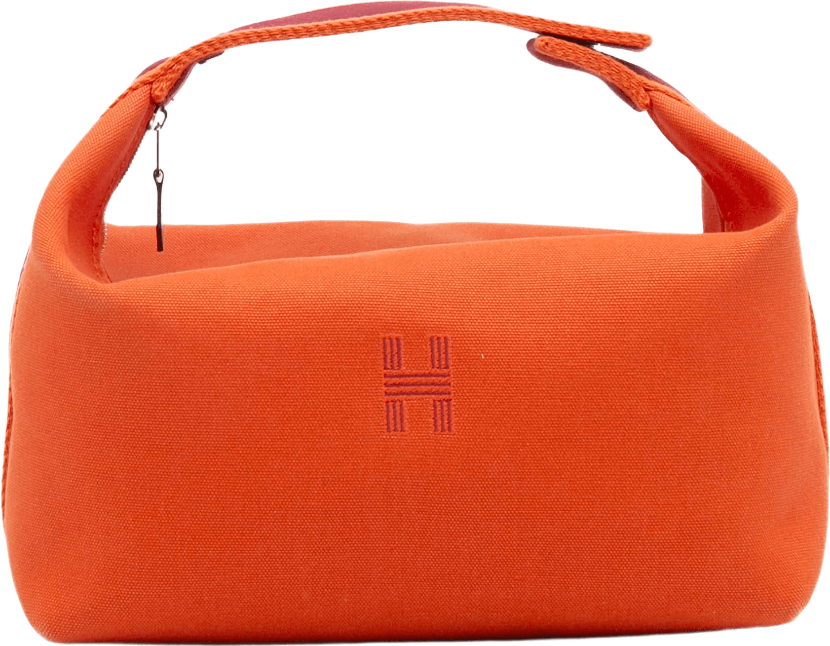 Hermès Large Toile Bride A Brac, från Luxclusif, i färgen dark orange.