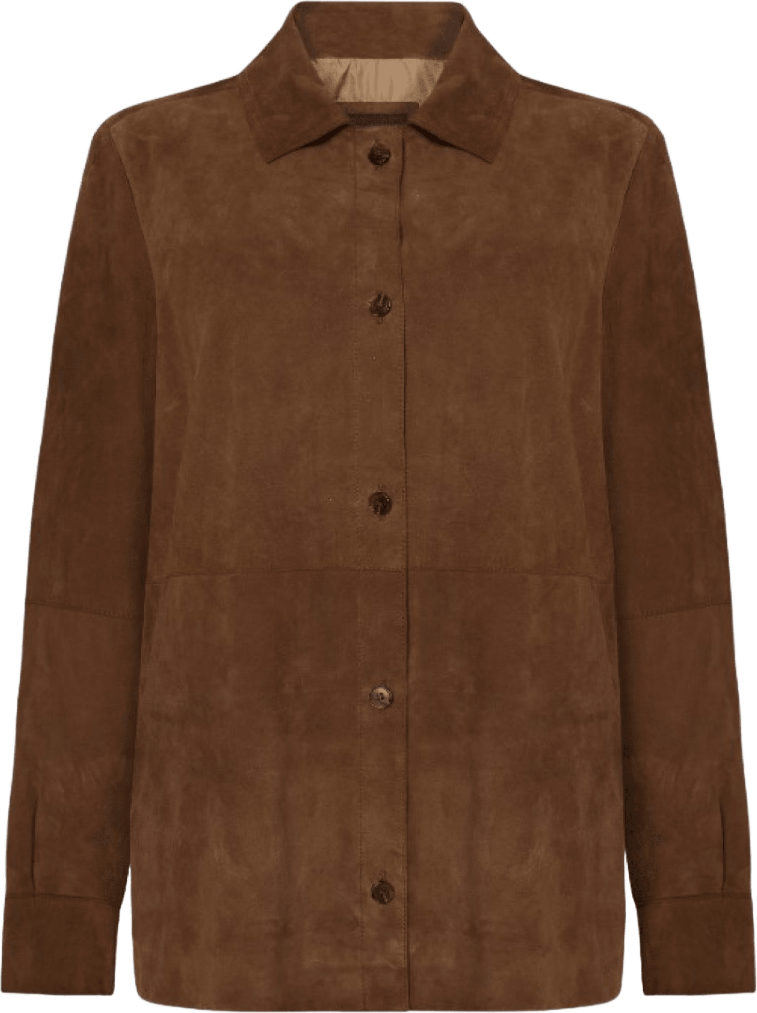 Cassy Shirt Jacket, från ROCKANDBLUE, i färgen walnut.