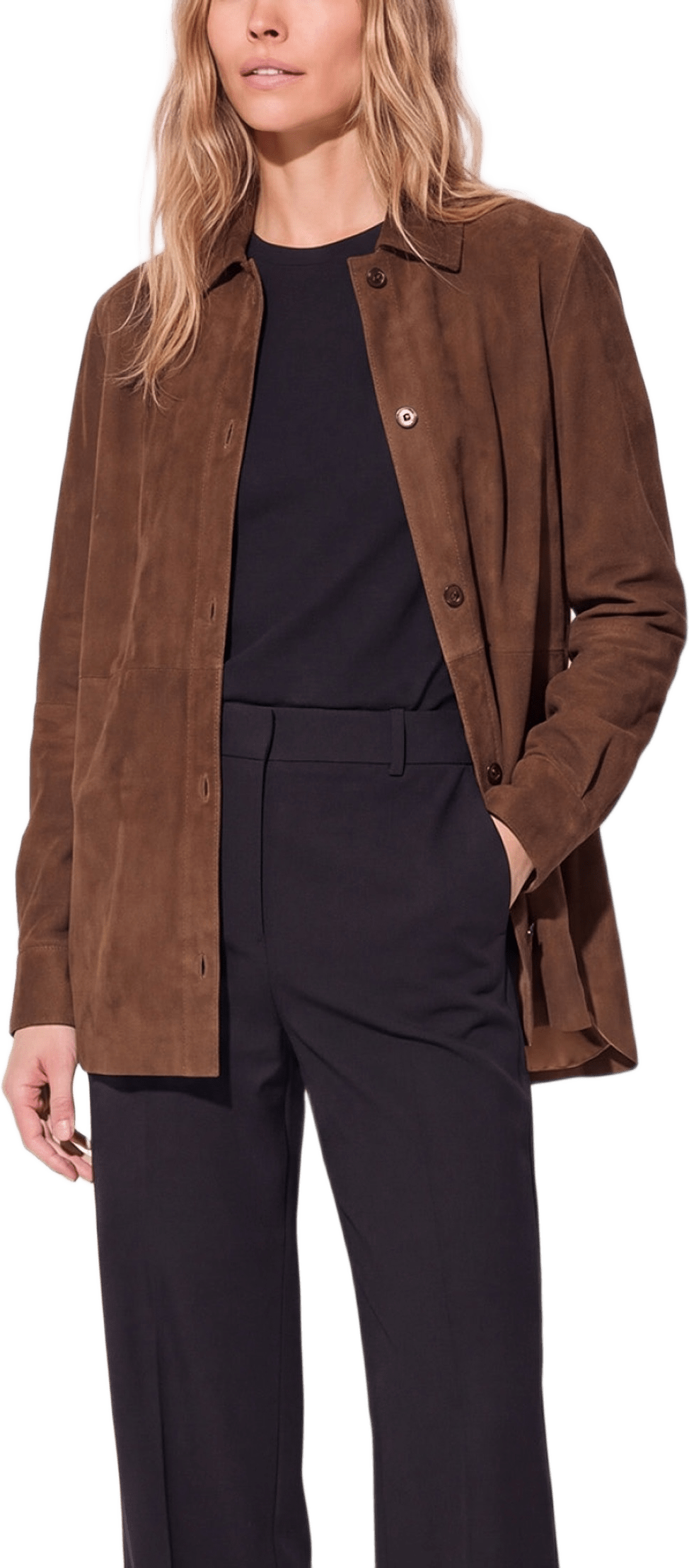Cassy Shirt Jacket, från ROCKANDBLUE, i färgen walnut.