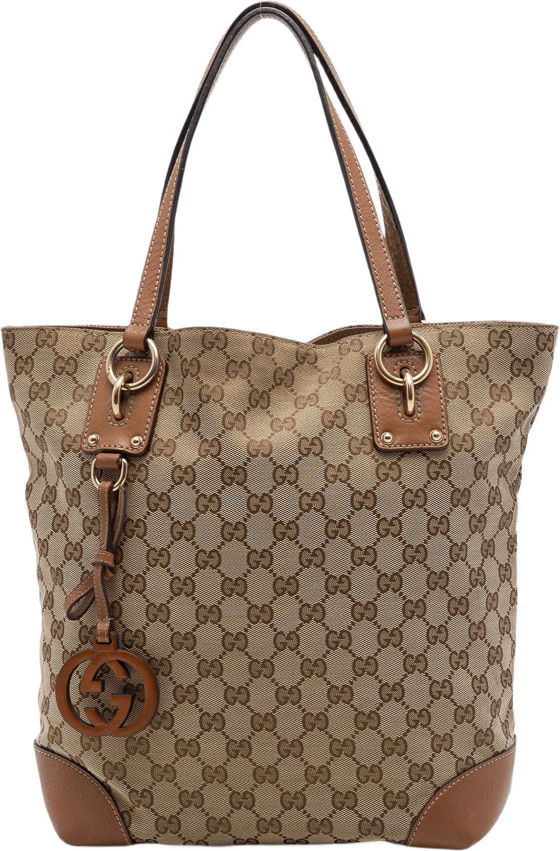 Gucci Gg Canvas Gg Charm Tote, från Luxclusif, i färgen beige.