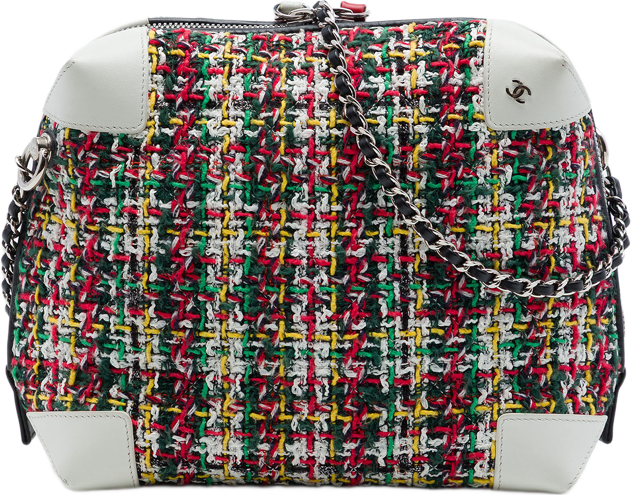 Chanel Tweed Street Allure Camera Bag, från Luxclusif, i färgen röd.