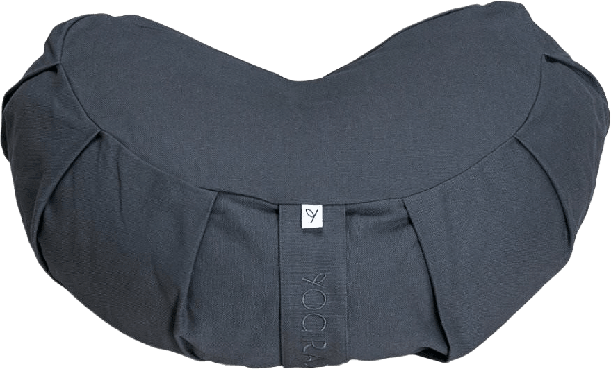 Meditationskudde Meditation Cushion, Crescent, från Yogiraj, i färgen graphite grey.