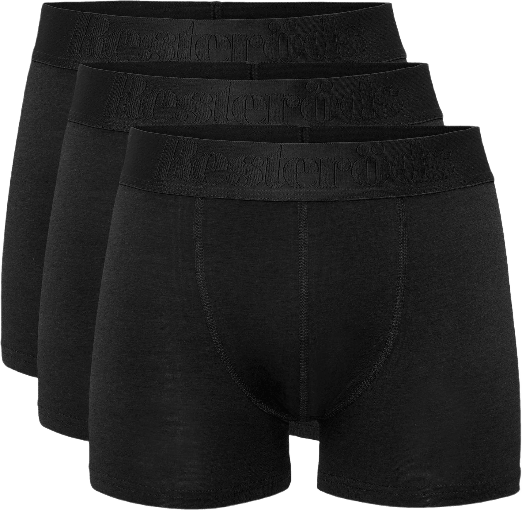 Kalsonger "Gunnar" 3-pack | Ekologisk bomull, från Resteröds, i färgen black.