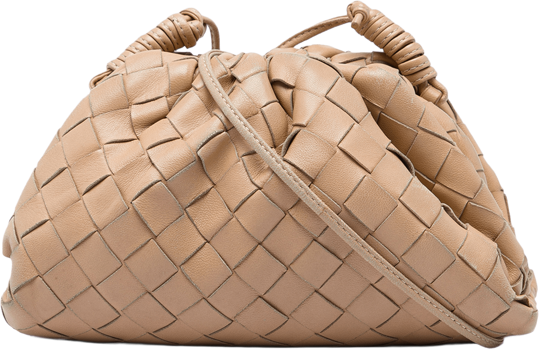 Bottega Veneta Nappa Intrecciato The Mini Pouch Crossbody, från Luxclusif, i färgen brun.