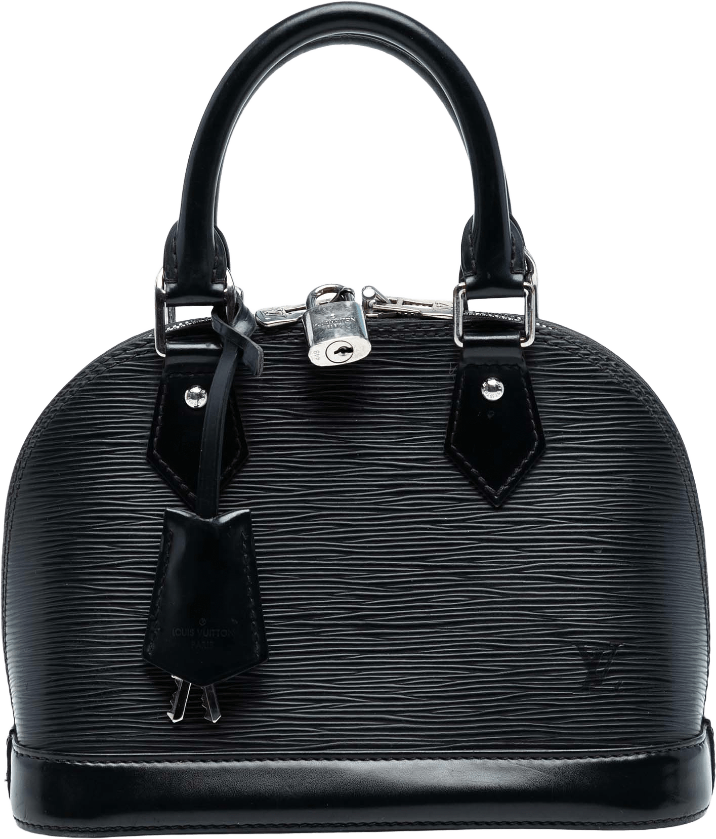 Louis Vuitton Epi Alma Bb, från Luxclusif, i färgen black.