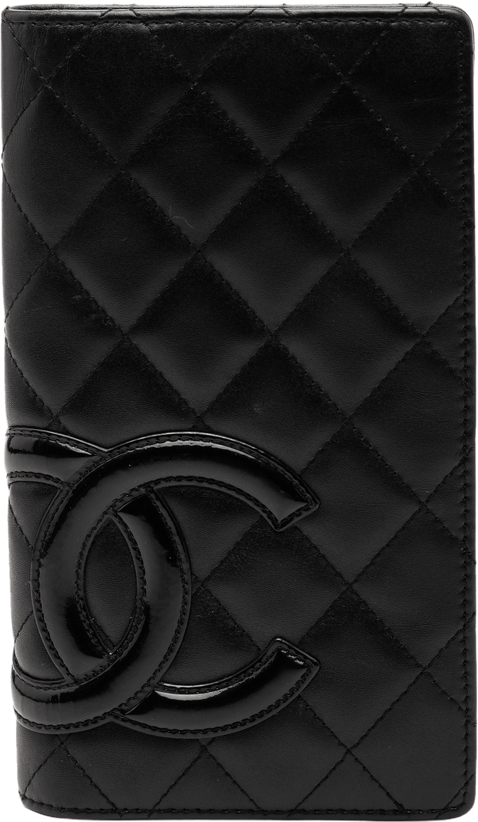 Chanel Quilted Lambskin Cambon Ligne Bifold Wallet, från Luxclusif, i färgen black.