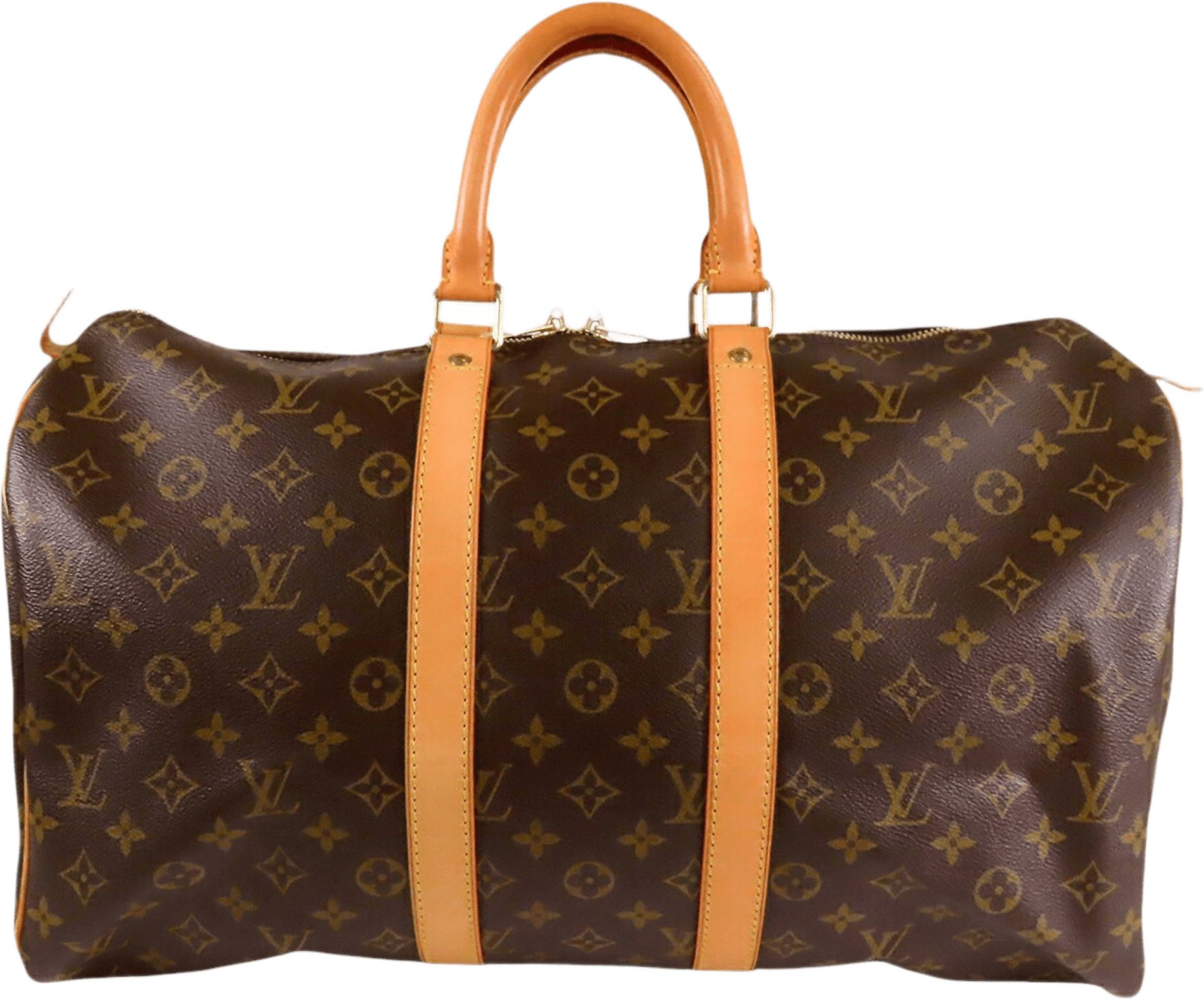 Louis Vuitton Monogram Keepall 45, från Luxclusif, i färgen brun.