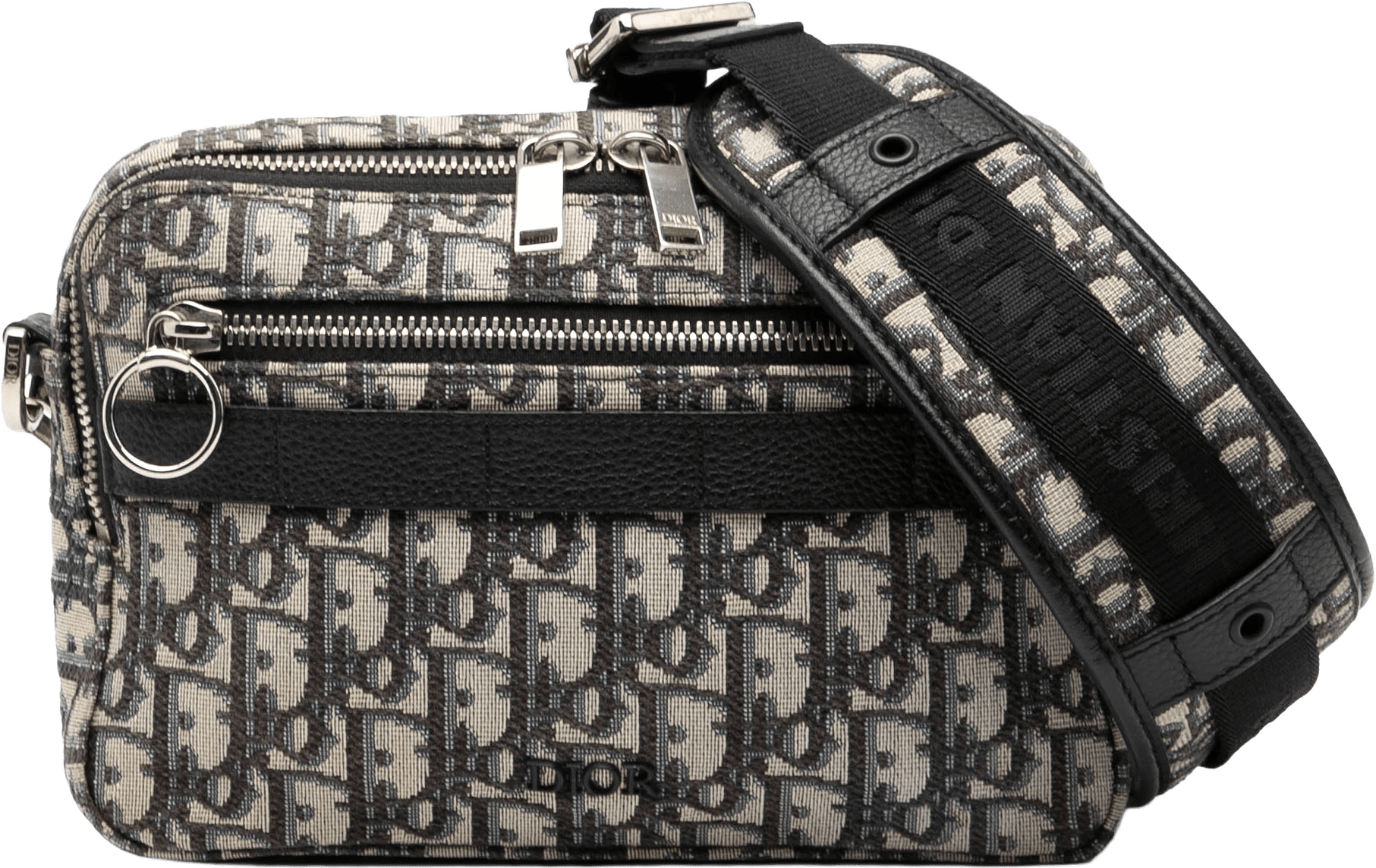 Dior Oblique Canvas Safari Crossbody, från Luxclusif, i färgen navy.