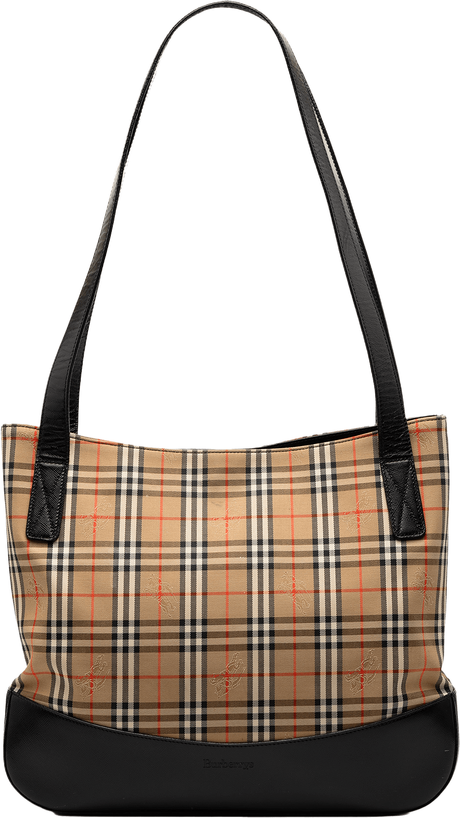 Burberry Haymarket Check Canvas Tote, från Luxclusif, i färgen beige.