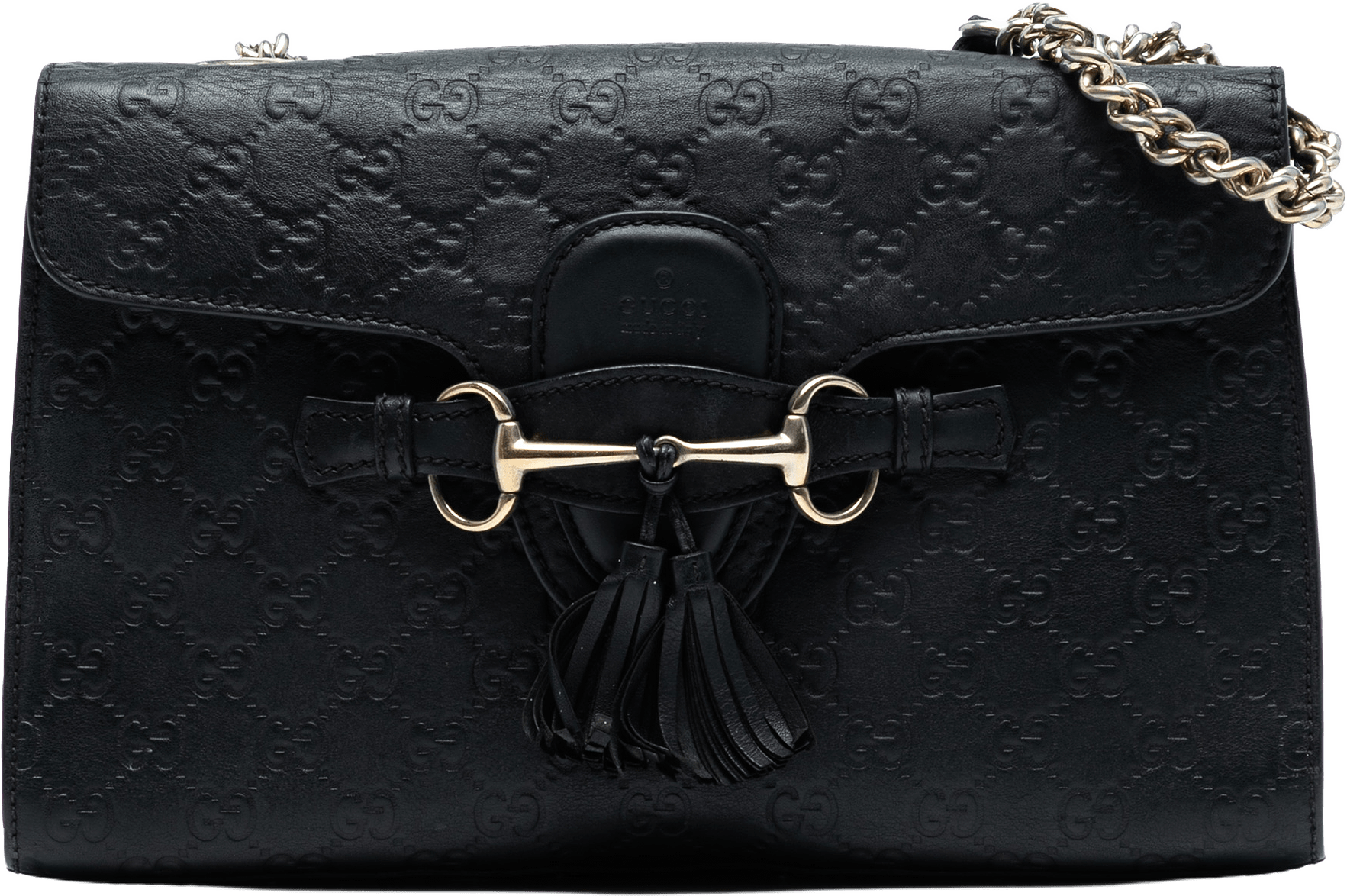Gucci Medium Guccissima Emily Shoulder Bag, från Luxclusif, i färgen black.